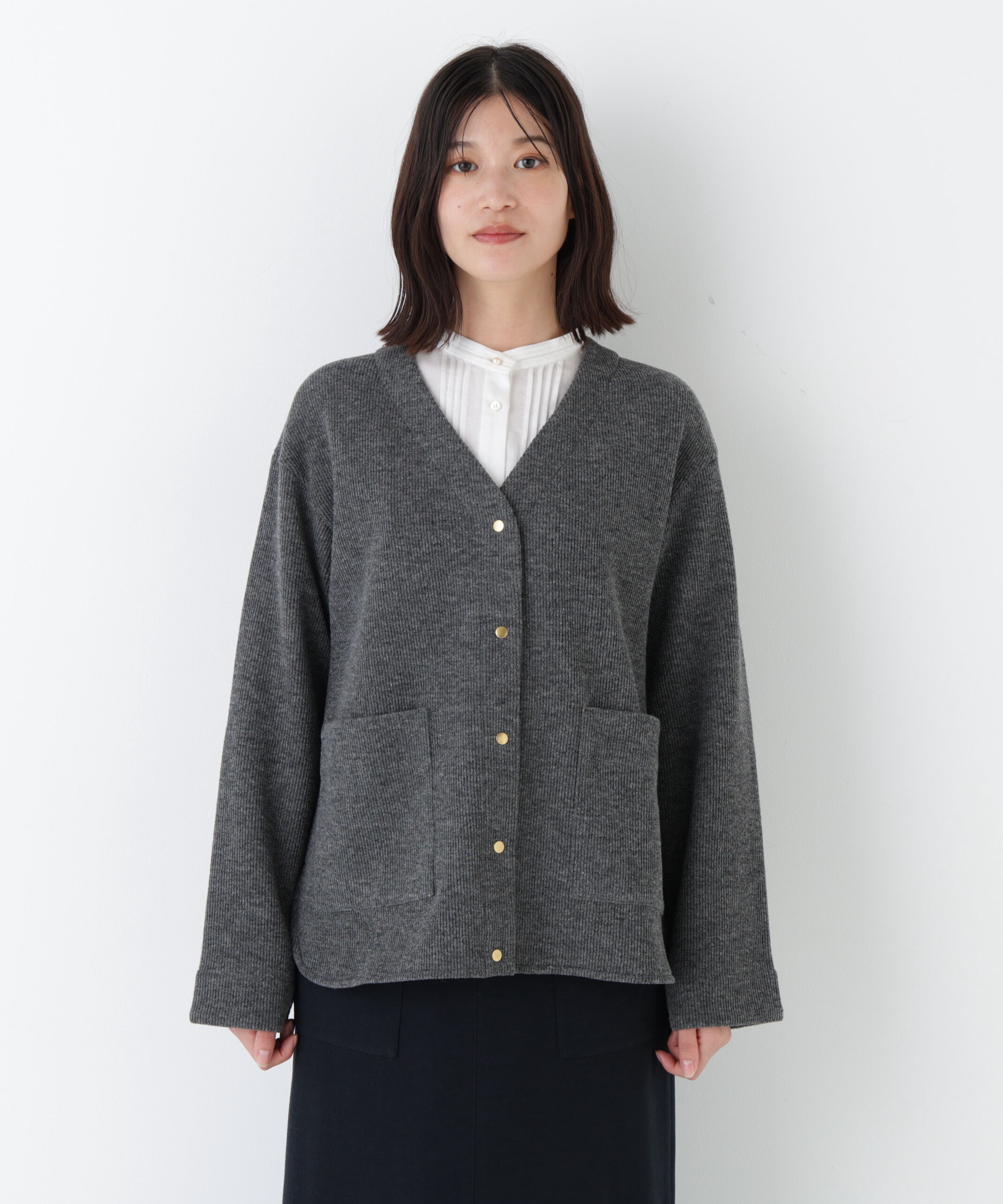  「◆クォーターゲージＶネックカーディガン」|ブルゾン・スタジャン|