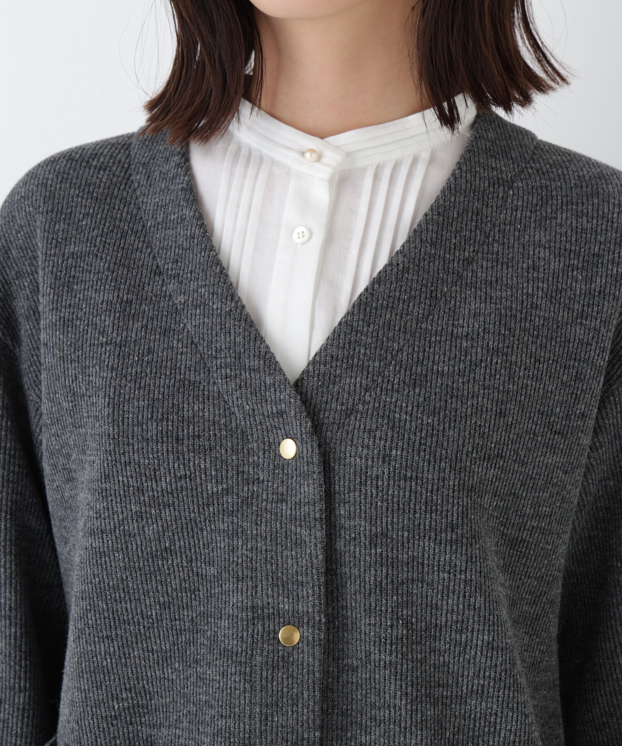  「◆クォーターゲージＶネックカーディガン」|ブルゾン・スタジャン|