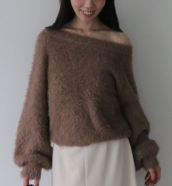 archives「ラメブークレフェザーニットプルオーバー」|ニット・セーター|MOCHA