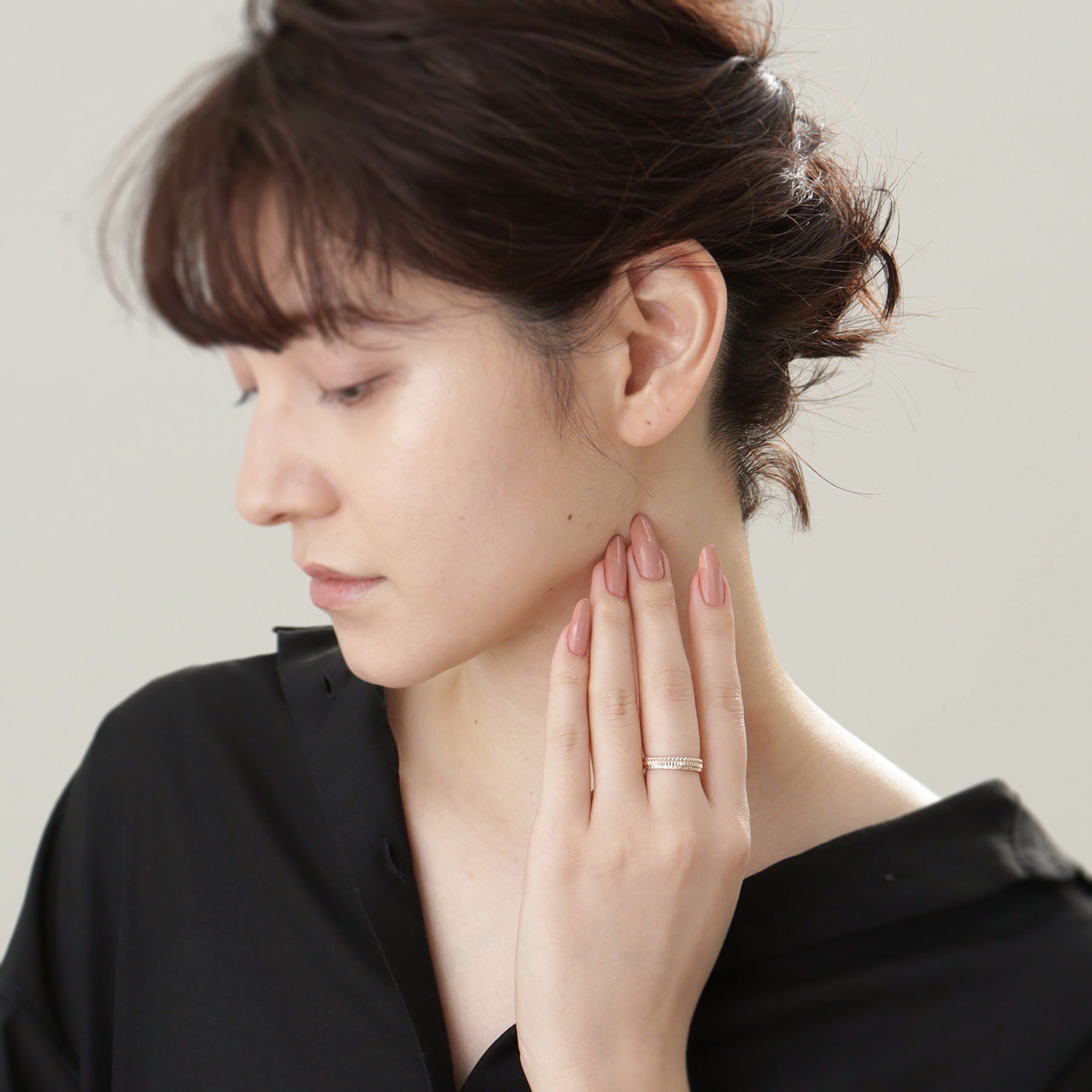 COCOSHNIK「K10ミル縦溝リング」|リング|