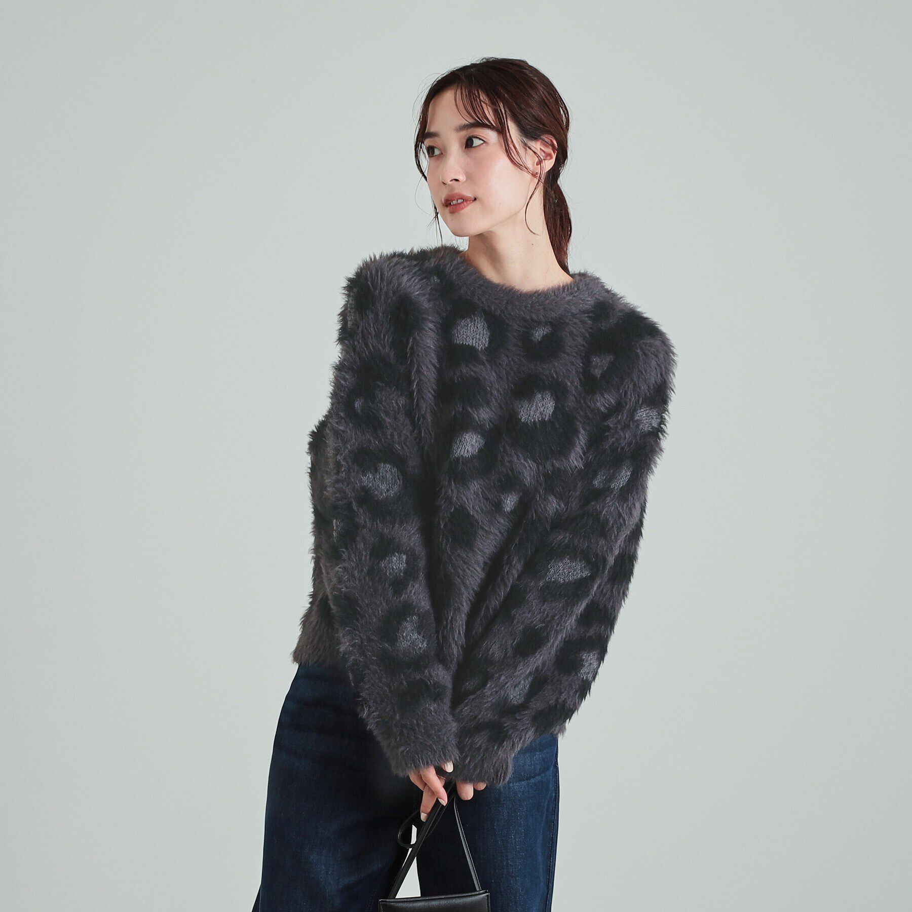 SHOO･LA･RUE「ふわふわレオパード柄フェザーニット」|ニット・セーター|