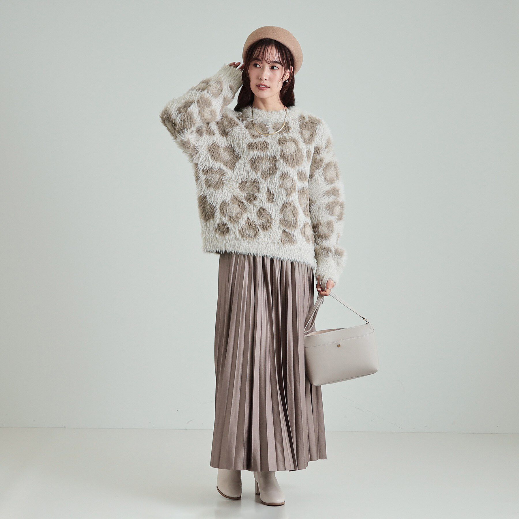 SHOO･LA･RUE「ふわふわレオパード柄フェザーニット」|ニット・セーター|