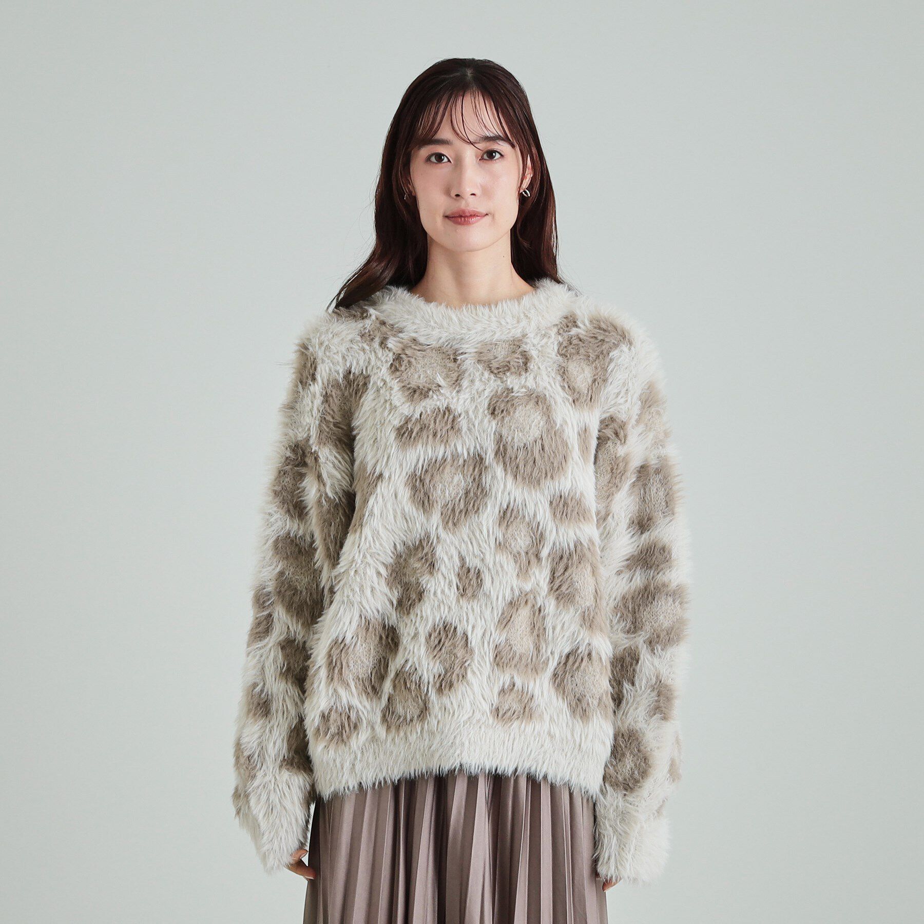 SHOO･LA･RUE「ふわふわレオパード柄フェザーニット」|ニット・セーター|