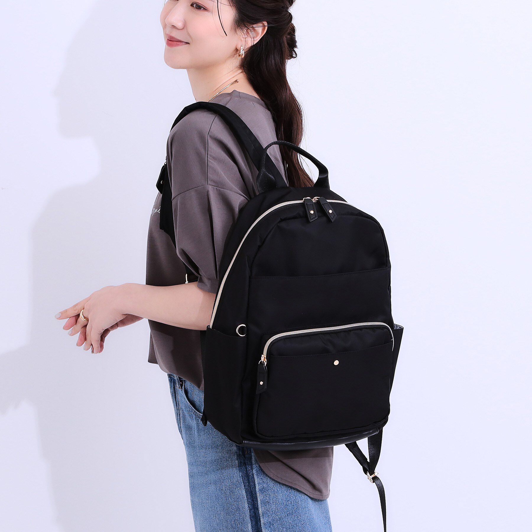 SHOO･LA･RUE「【撥水／背中ポケット】整理整頓できちゃうリュック」|リュック|