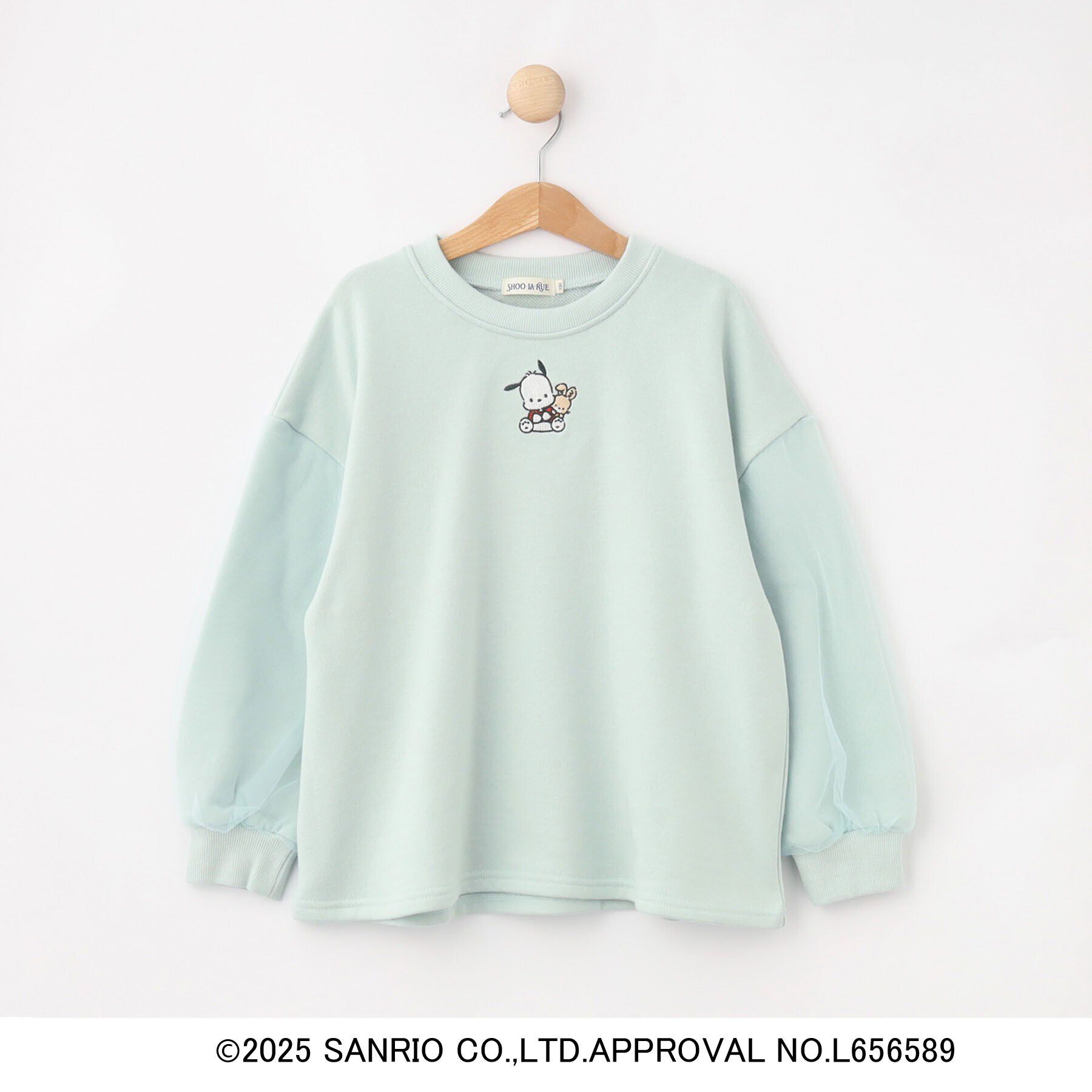 SHOO･LA･RUE「【サンリオキャラクターズ】袖チュール刺繍スウェット」|その他|ミントグリーン(02