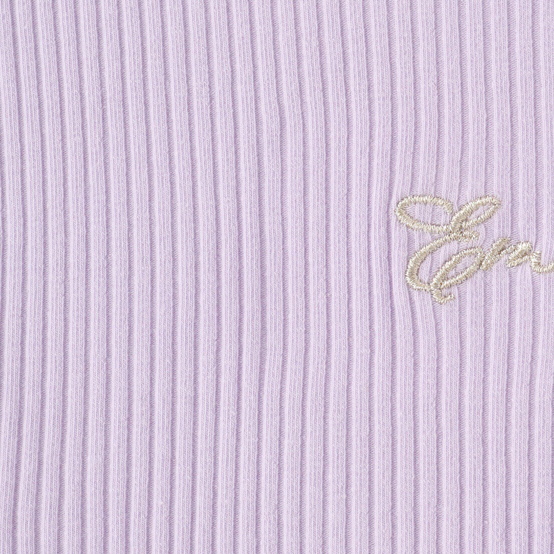 SHOO･LA･RUE「【100-150cm】刺繍ロゴ使いリブロンT」|Tシャツ・カットソー|