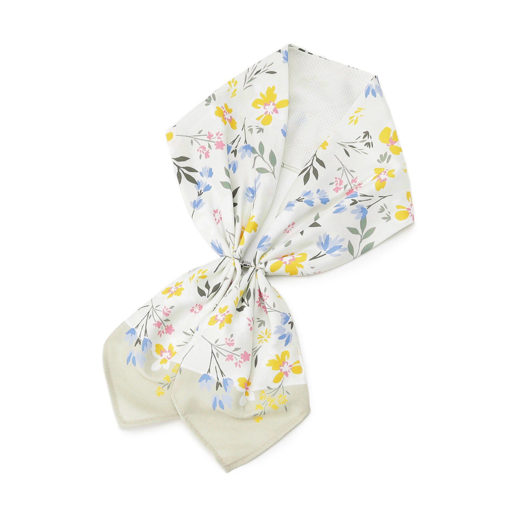 SHOO･LA･RUE「【UV/ひんやり】プレゼントにも マグネットで簡単 ワンタッチスカーフ」|バンダナ・スカーフ|グレージュ(150)