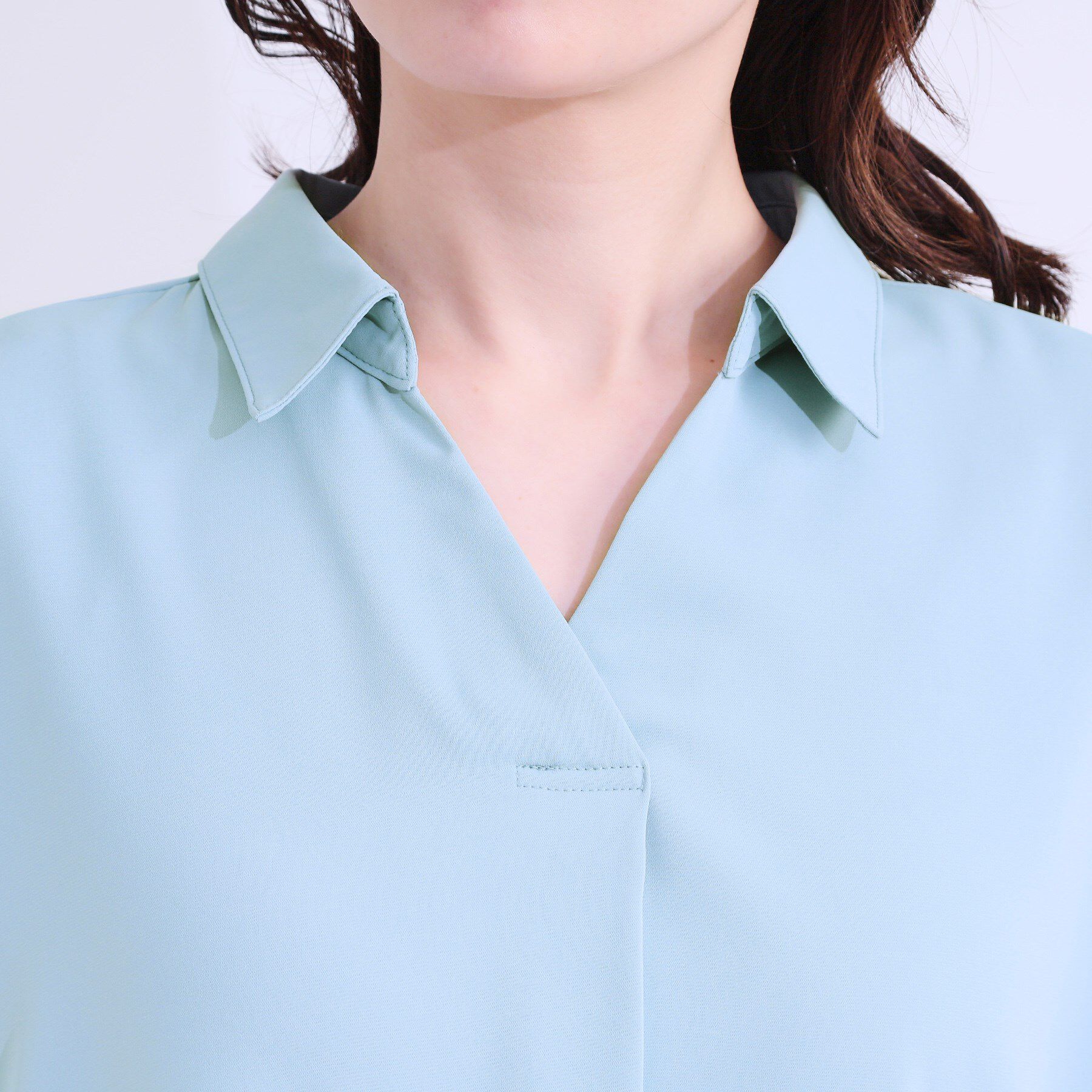 SHOO･LA･RUE「【洗える/S-LL/プチプラ】さらっとすっきりきれい見え スキッパーブラウス」|シャツ・ブラウス|