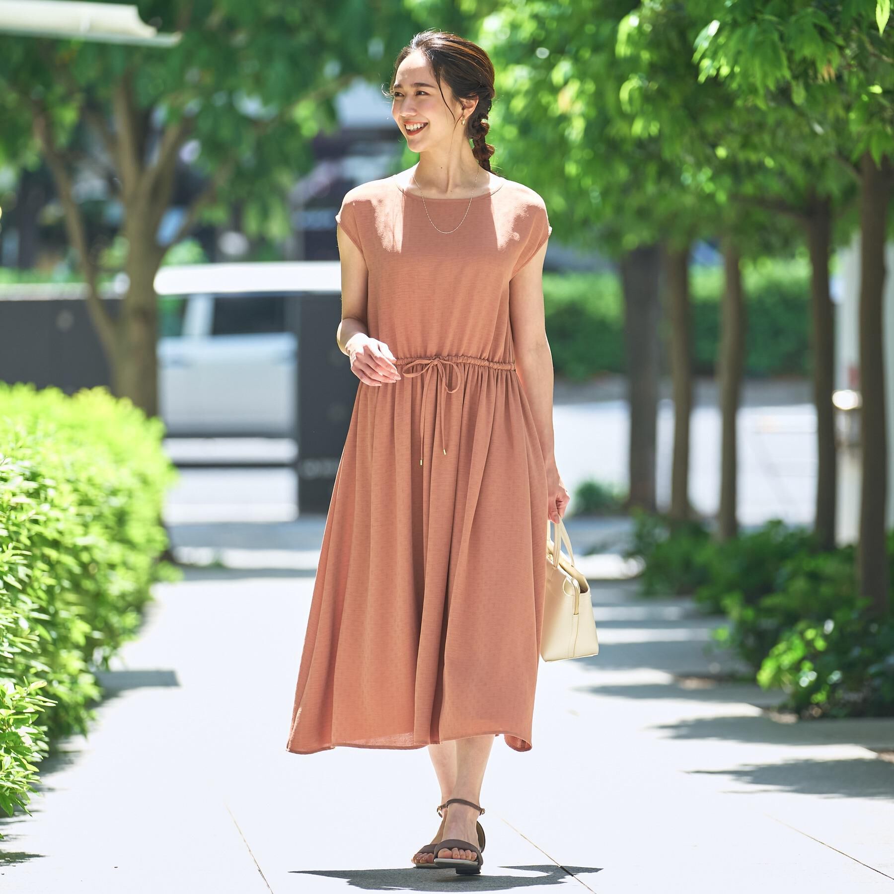 SHOO･LA･RUE「【S-LL】さらりと1枚で決まる ジャカードワンピース」|ワンピース|