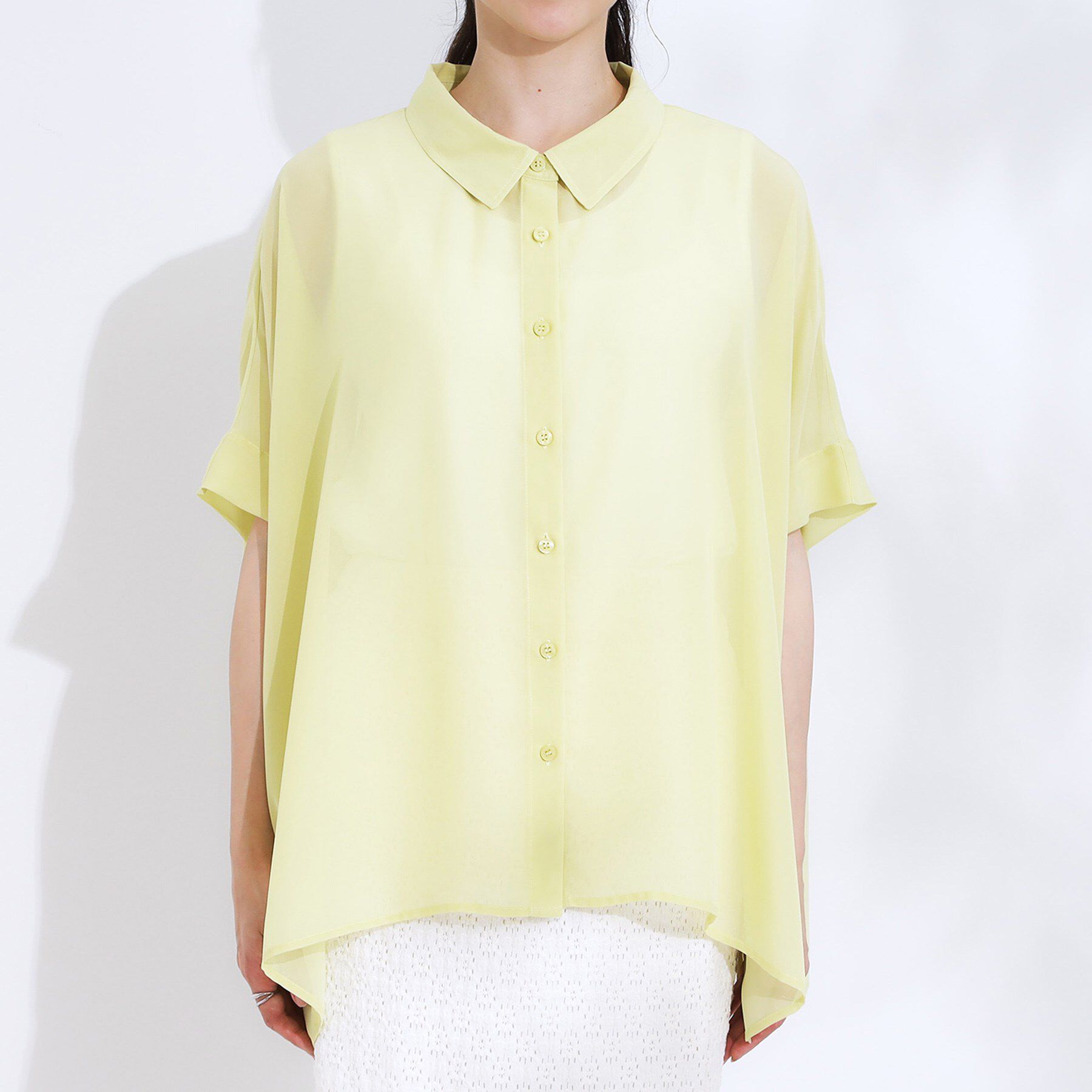 SHOO･LA･RUE「大人のシアー感 ゆるさらポンチョシャツ」|シャツ・ブラウス|