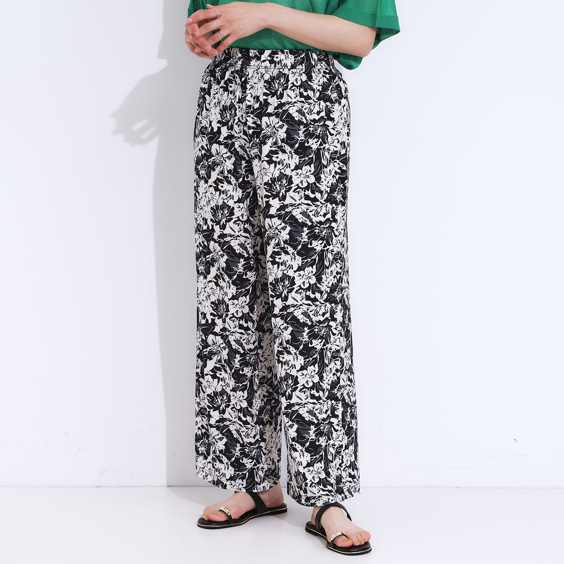 SHOO･LA･RUE「【S-LL/ひんやり/選べる2柄】大人のリラックスコーデに プリント柄パンツ」|その他|