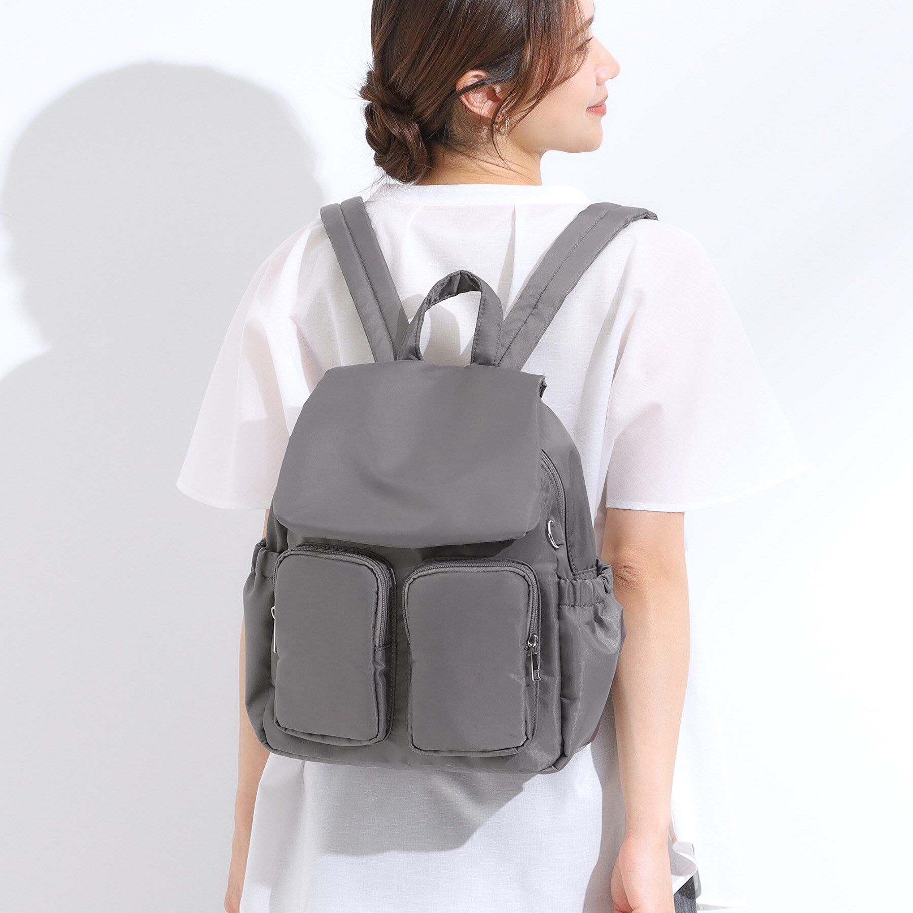 SHOO･LA･RUE「【撥水】Wポケットリュック」|リュック|