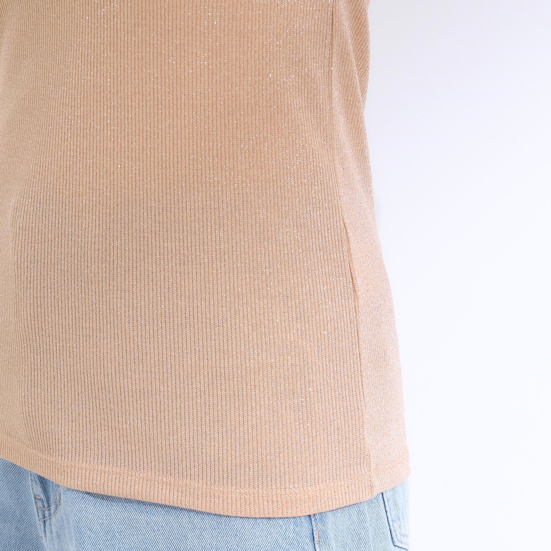 SHOO･LA･RUE「【S-LL】デコルテラインをきれいに魅せる ラメテレコタンクトップ」|キャミソール|