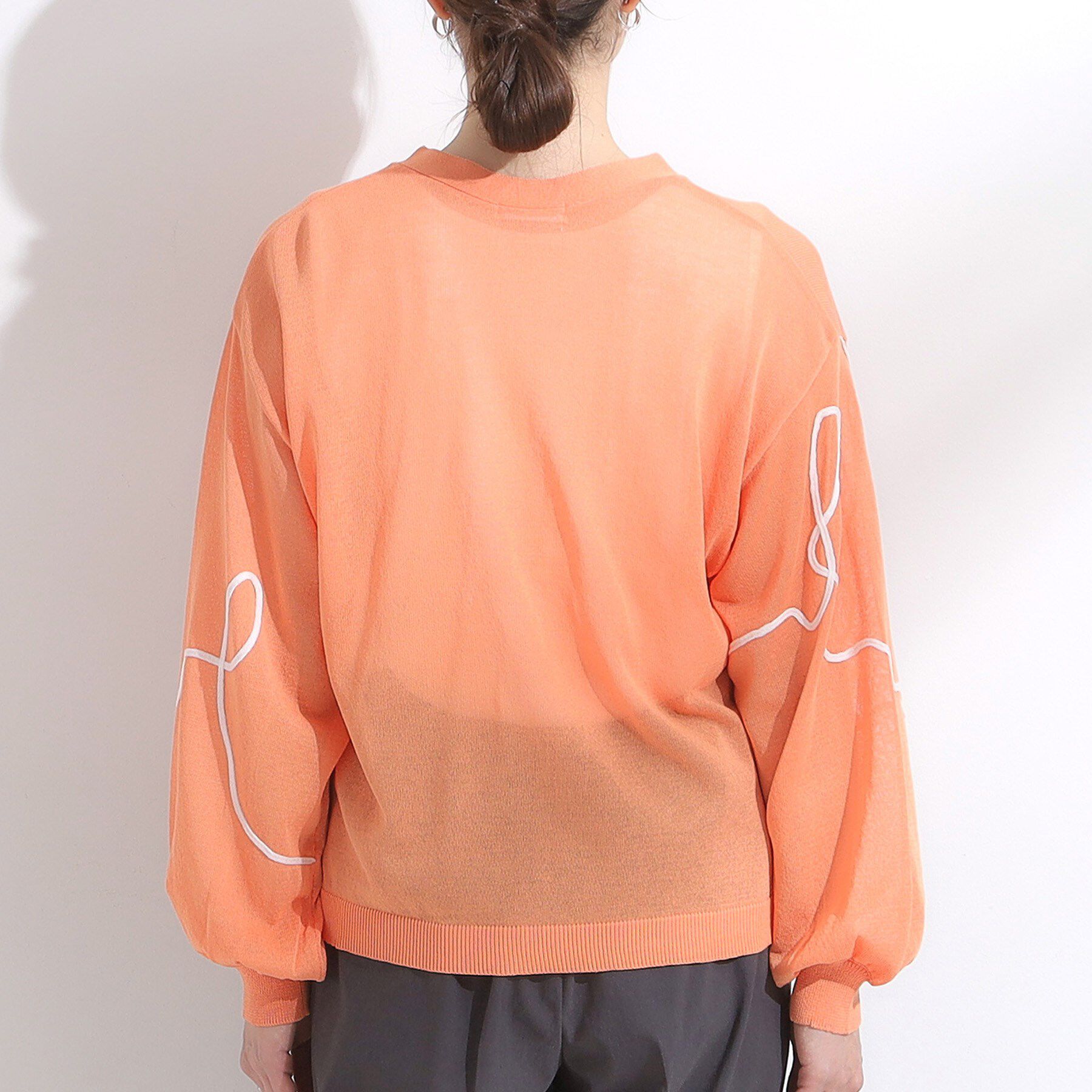 SHOO･LA･RUE「ニュアンスデザインがこなれ見え 刺繍デザイン シアーカーディガン」|カーディガン|