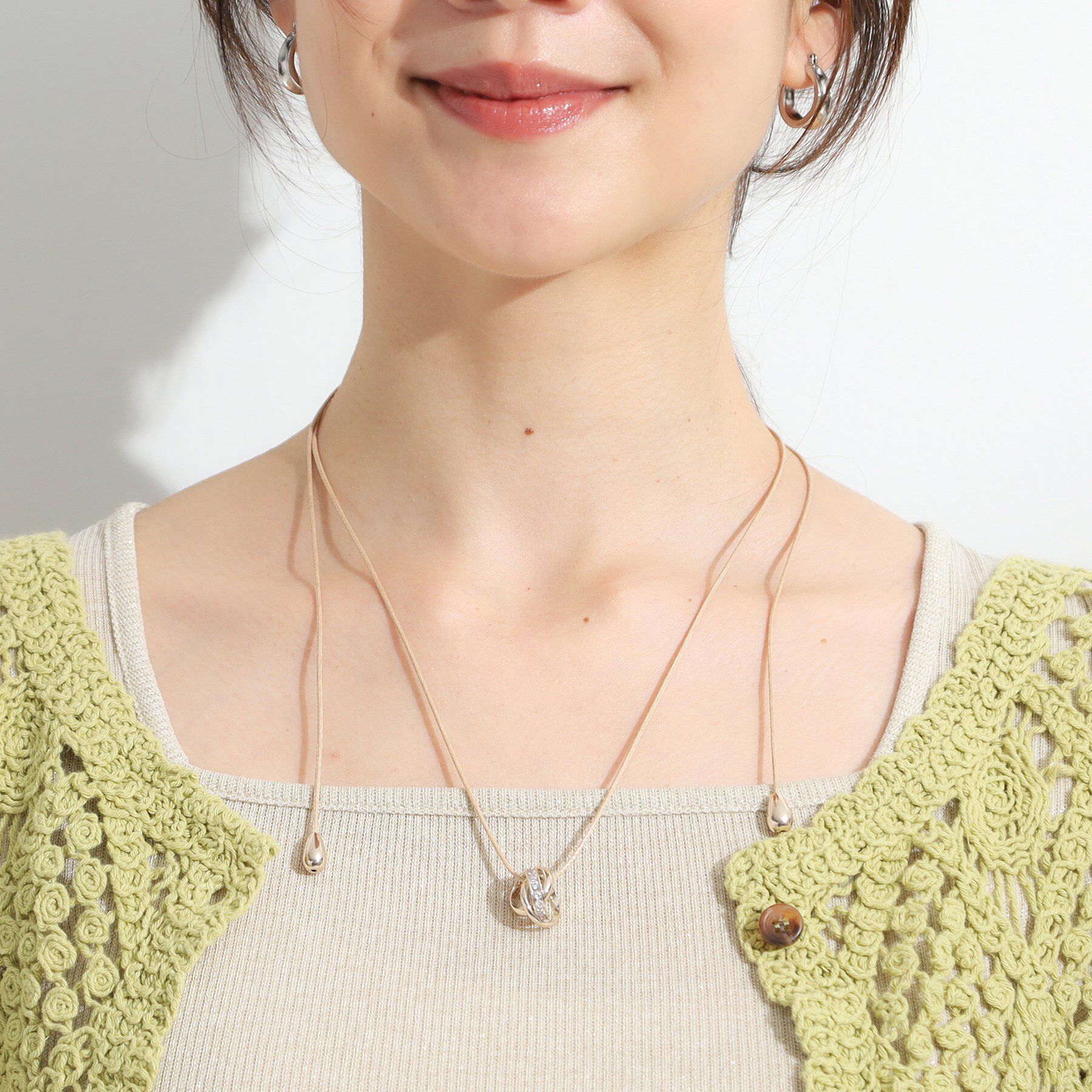 SHOO･LA･RUE「【マルチWAY】キラキラリングネックレス」|ネックレス|