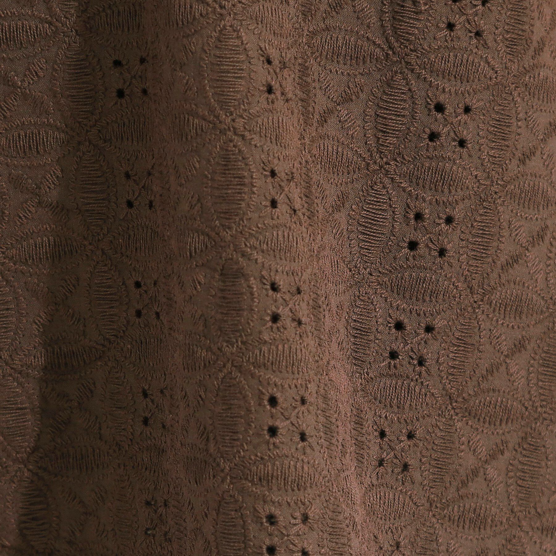 SHOO･LA･RUE「【S-LL】抜け感とすっきり見えを叶える 刺繍レース スキッパー襟トップス」|Tシャツ・カットソー|