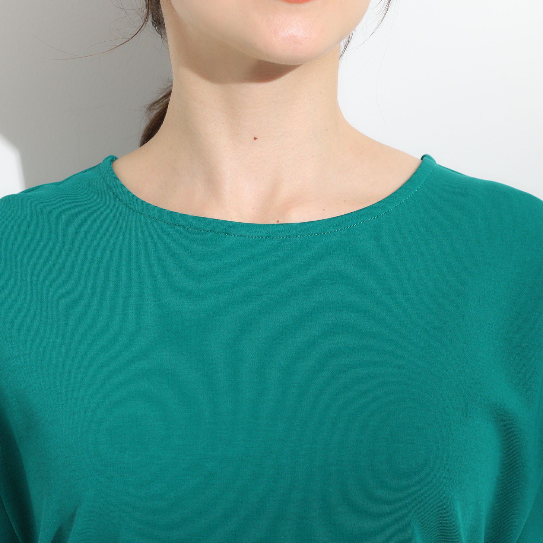 SHOO･LA･RUE「【汗ジミ防止/ひんやり/UV】フリルスリーブTシャツ」|Tシャツ・カットソー|