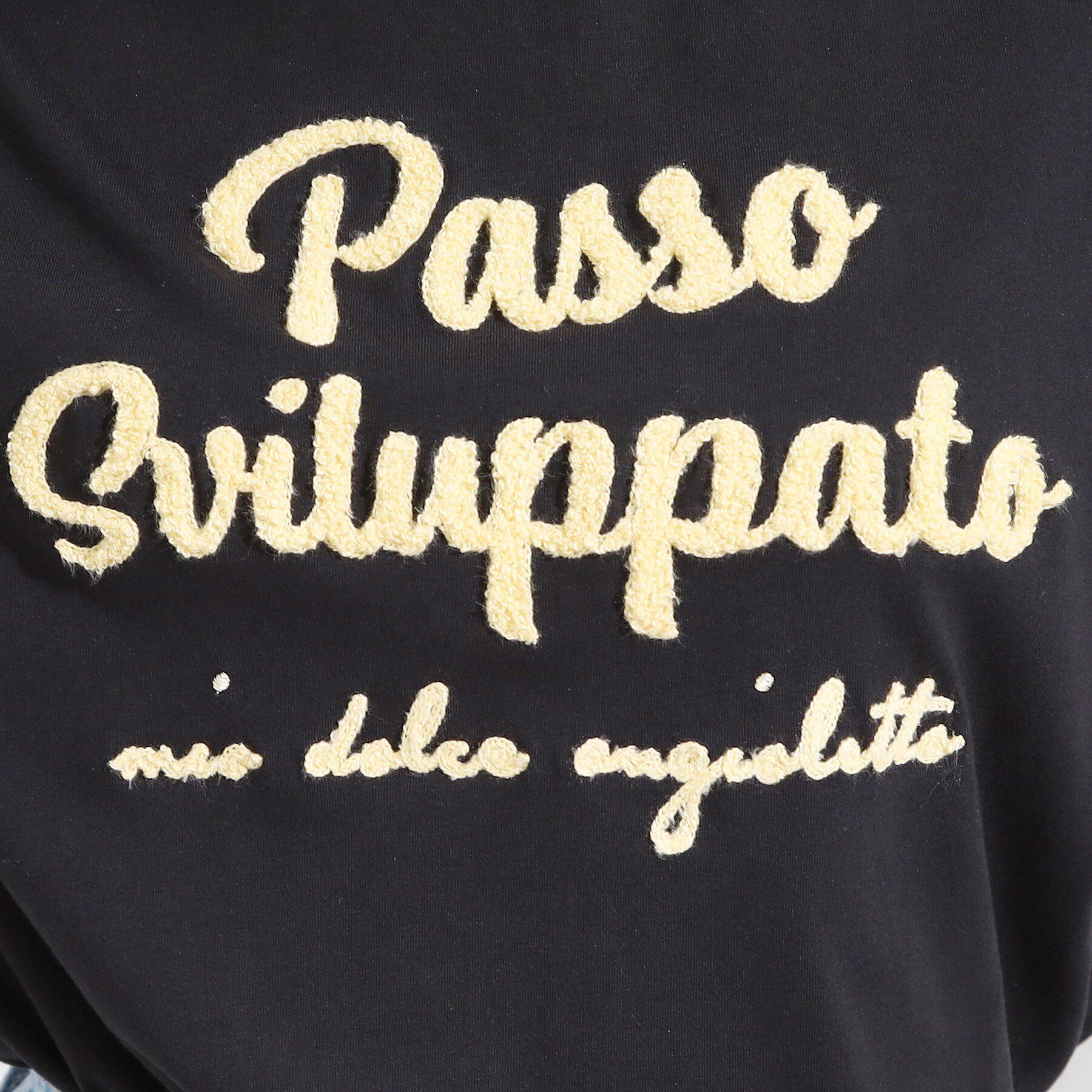 SHOO･LA･RUE「【ひんやり/S-LL】サガラ刺繍ロゴTシャツ」|Tシャツ・カットソー|