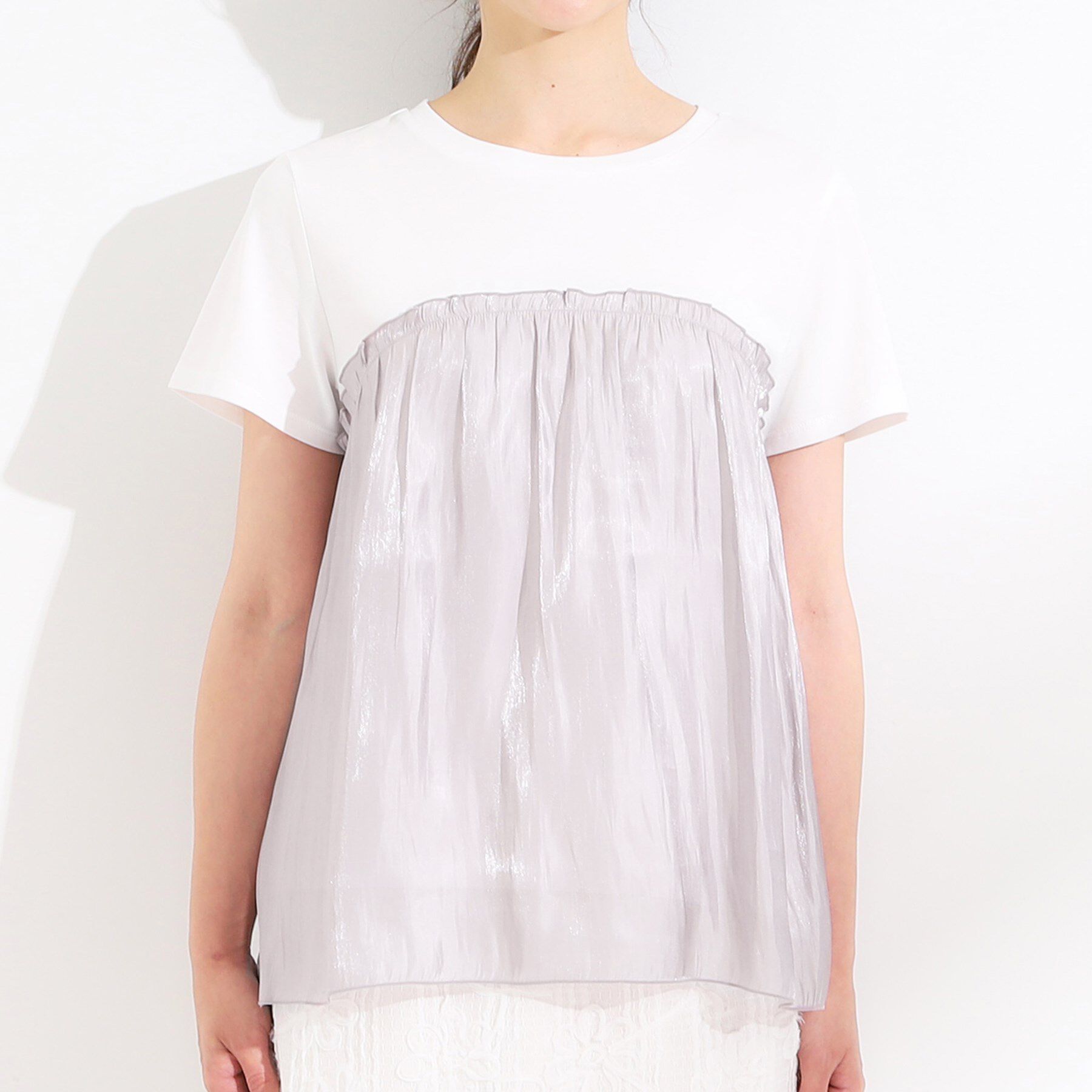 SHOO･LA･RUE「【S-LL/ひんやり】インせず決まる ビスチェ風ドッキングトップス」|Tシャツ・カットソー|