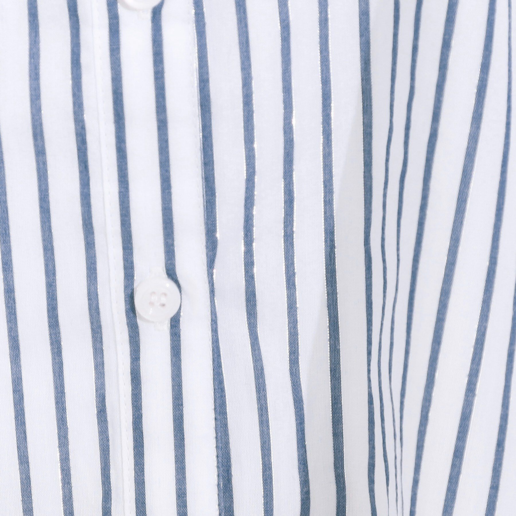 SHOO･LA･RUE「きれいめカジュアルに ラメストライプ ポンチョ風シャツ」|シャツ・ブラウス|