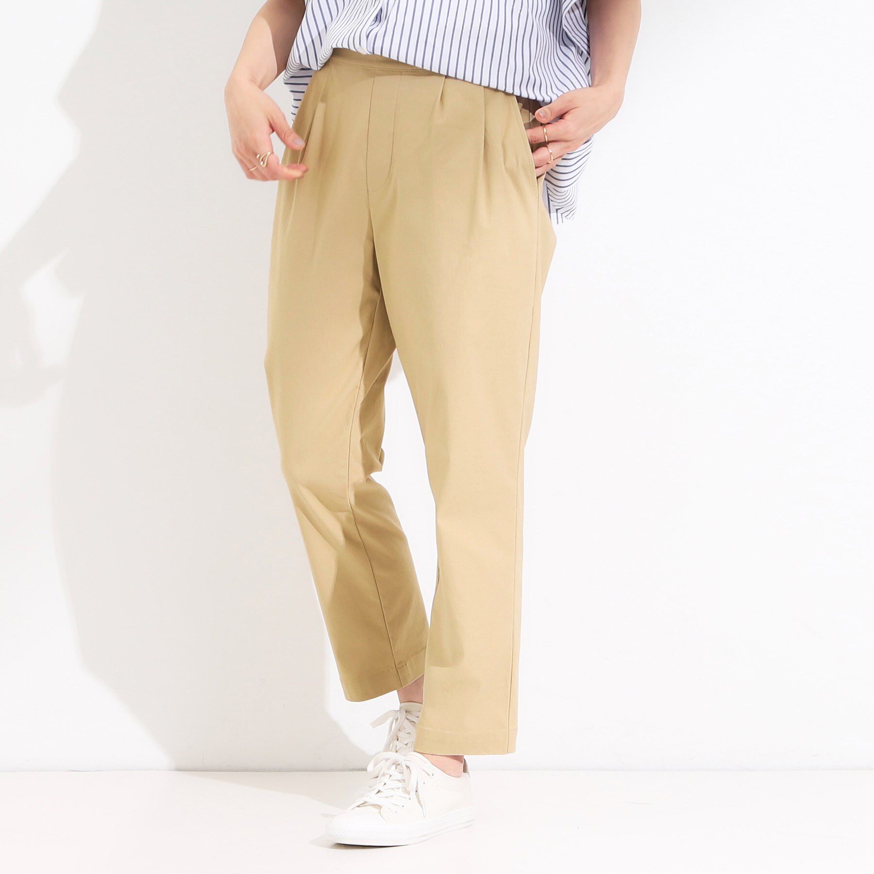 SHOO･LA･RUE「【洗える/S-LL/美脚シルエット】ハイパーストレッチ テーパードパンツ【CIRCRIC】」|その他|