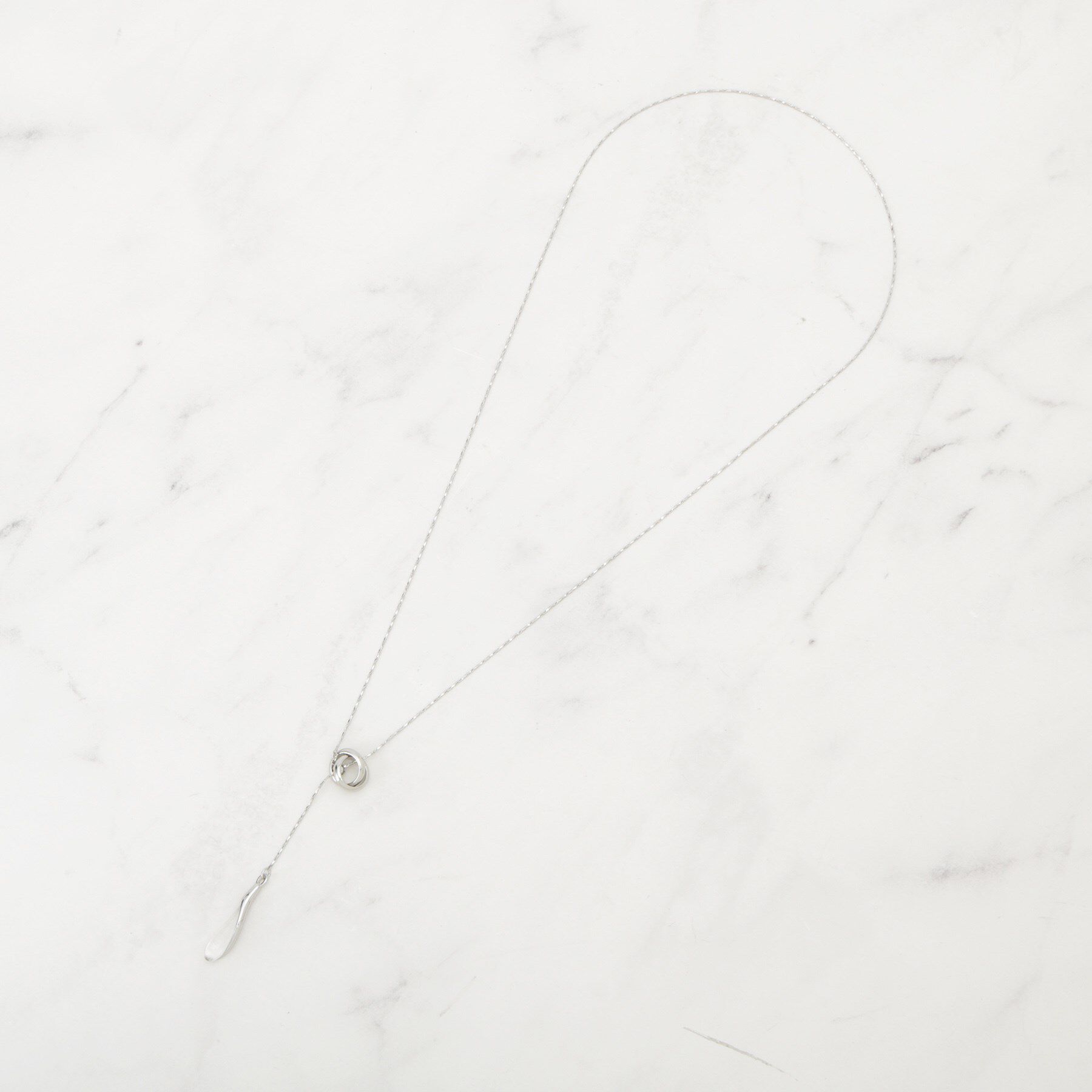 SHOO･LA･RUE「【2WAY】リング＆クリアドロップネックレス」|ネックレス|