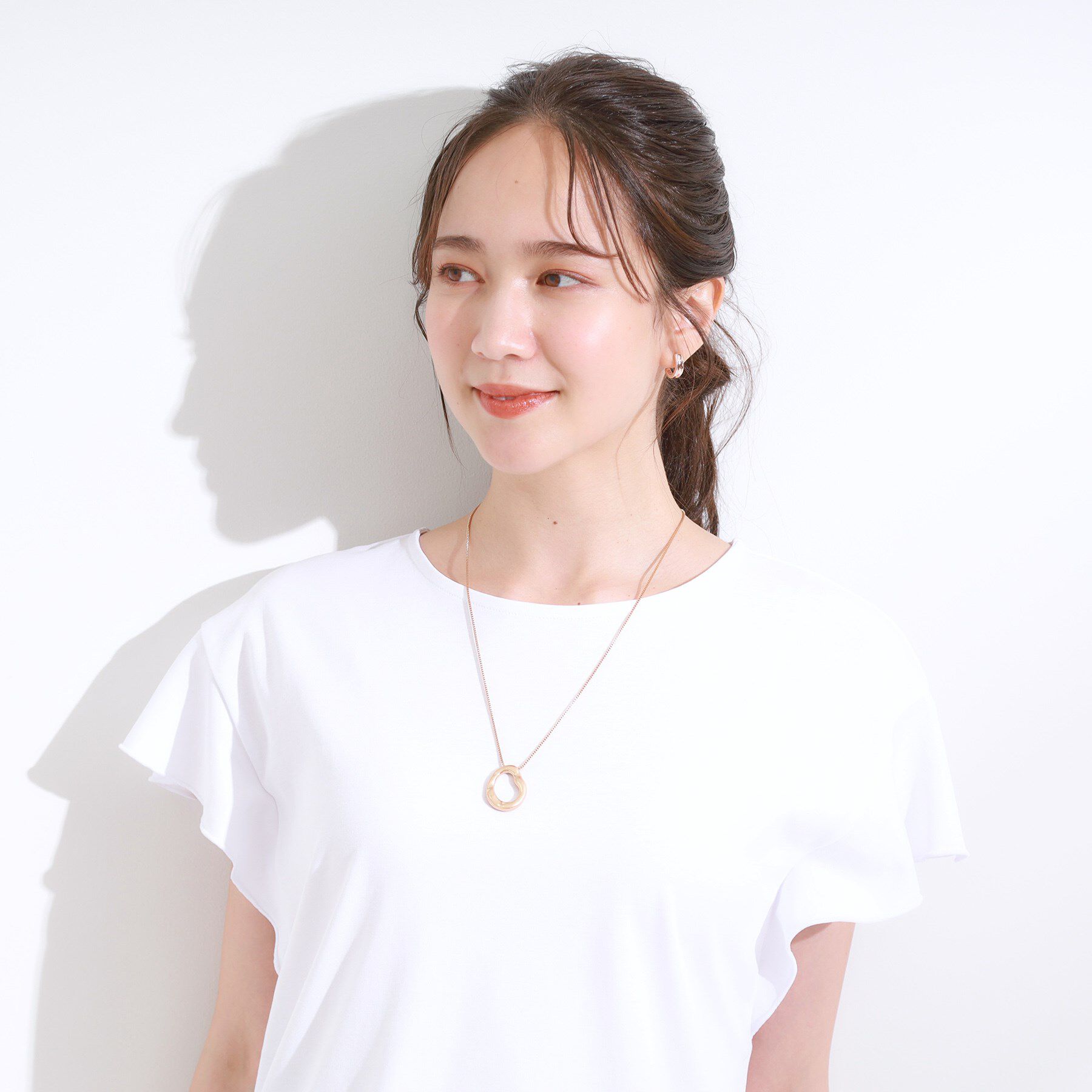 SHOO･LA･RUE「つやなしオープンループネックレス」|ネックレス|