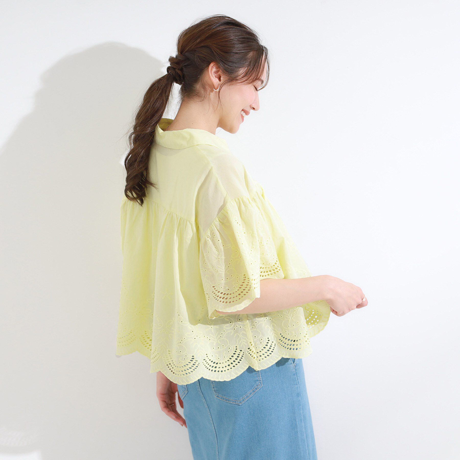 SHOO･LA･RUE「コーデの主役になる スカラップレースブラウス」|シャツ・ブラウス|