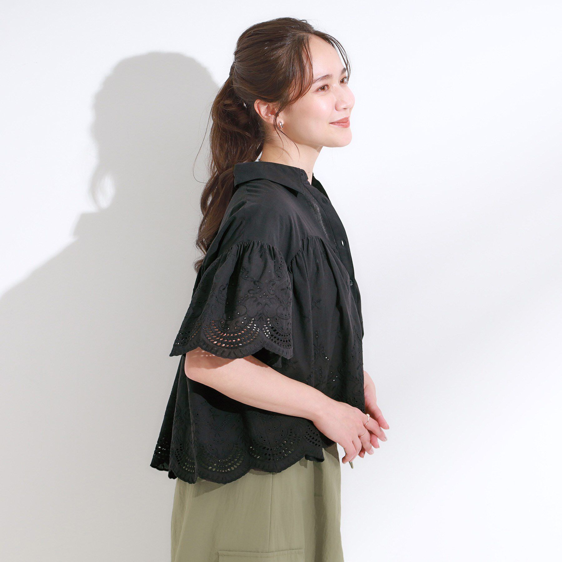 SHOO･LA･RUE「コーデの主役になる スカラップレースブラウス」|シャツ・ブラウス|
