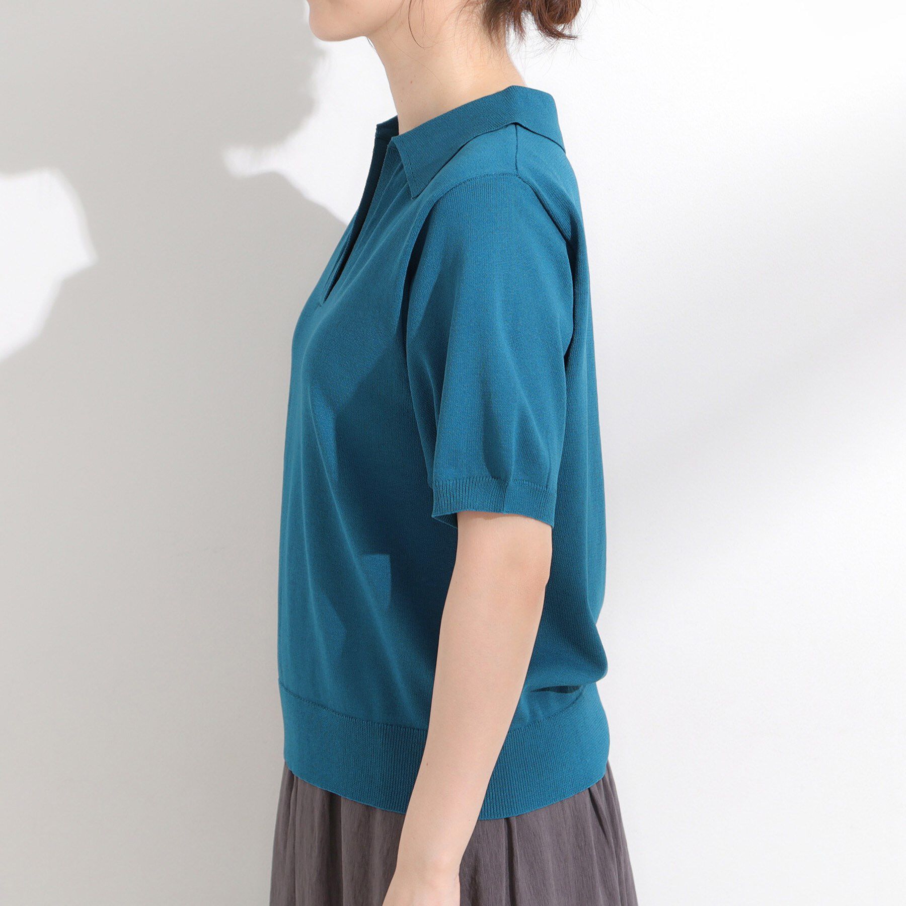 SHOO･LA･RUE「【S-LL/洗える】大人の抜け感 スキッパーニット」|ニット・セーター|