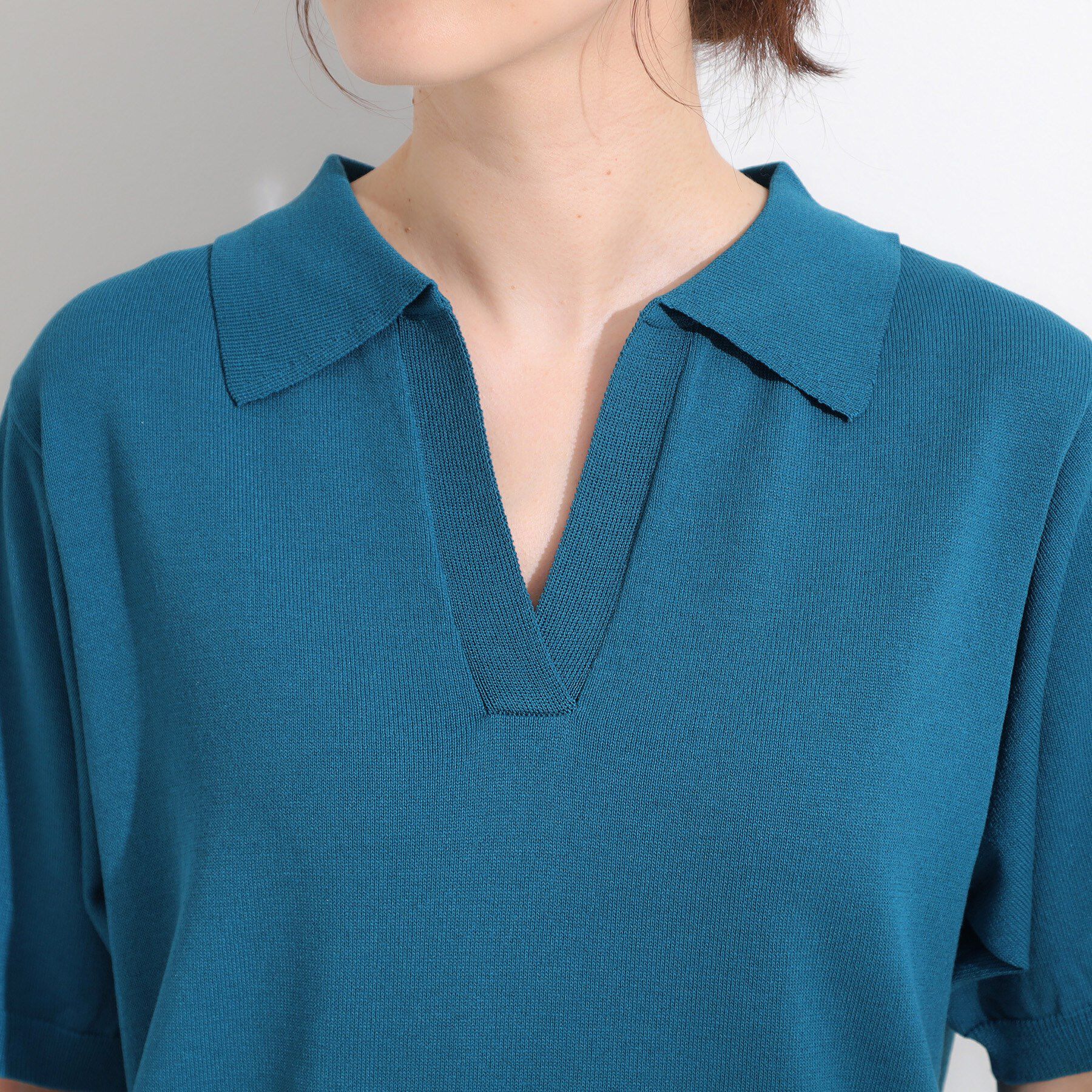 SHOO･LA･RUE「【S-LL/洗える】大人の抜け感 スキッパーニット」|ニット・セーター|