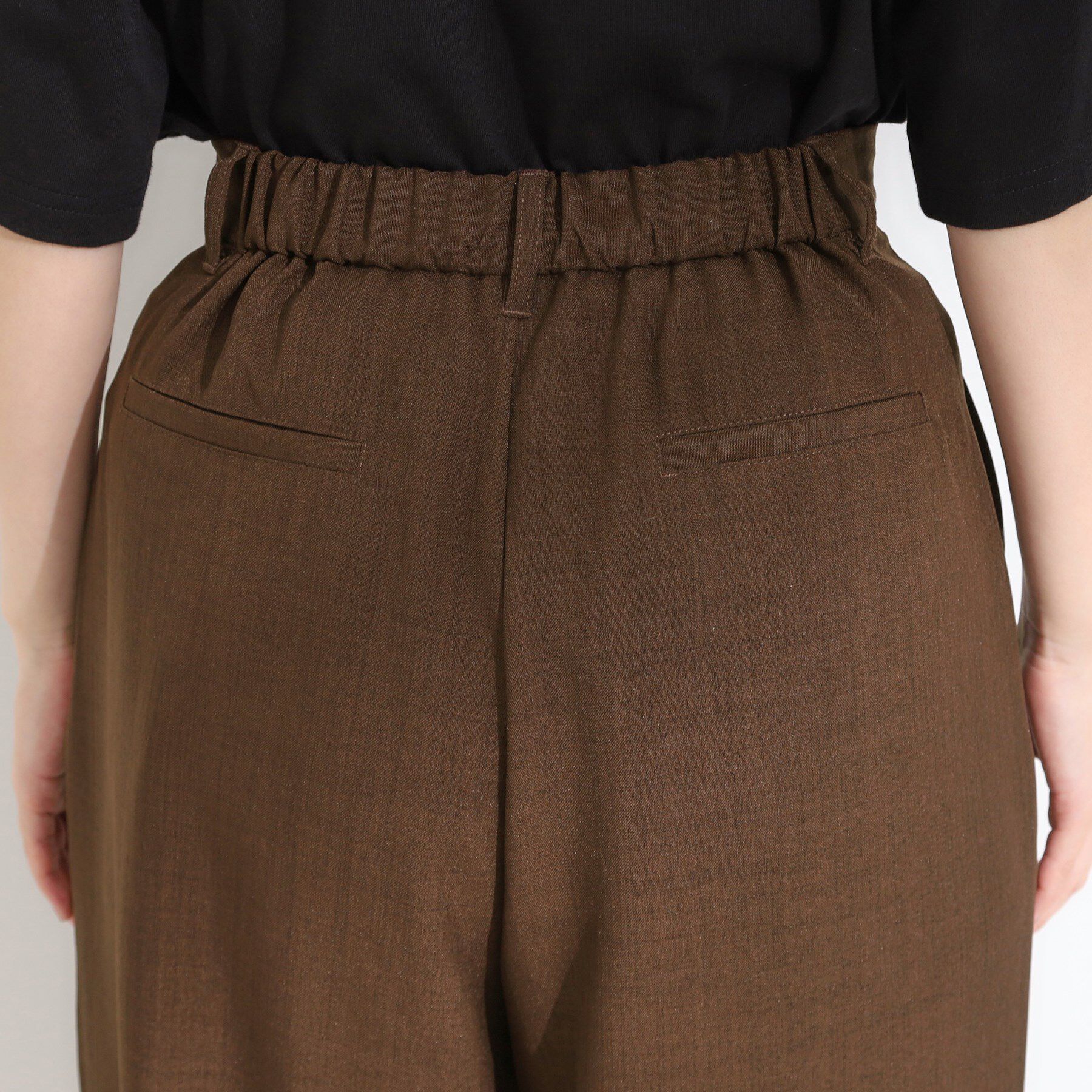 SHOO･LA･RUE「【セットアップ可】さらりと軽やか 麻調ゆるカーブパンツ」|その他|