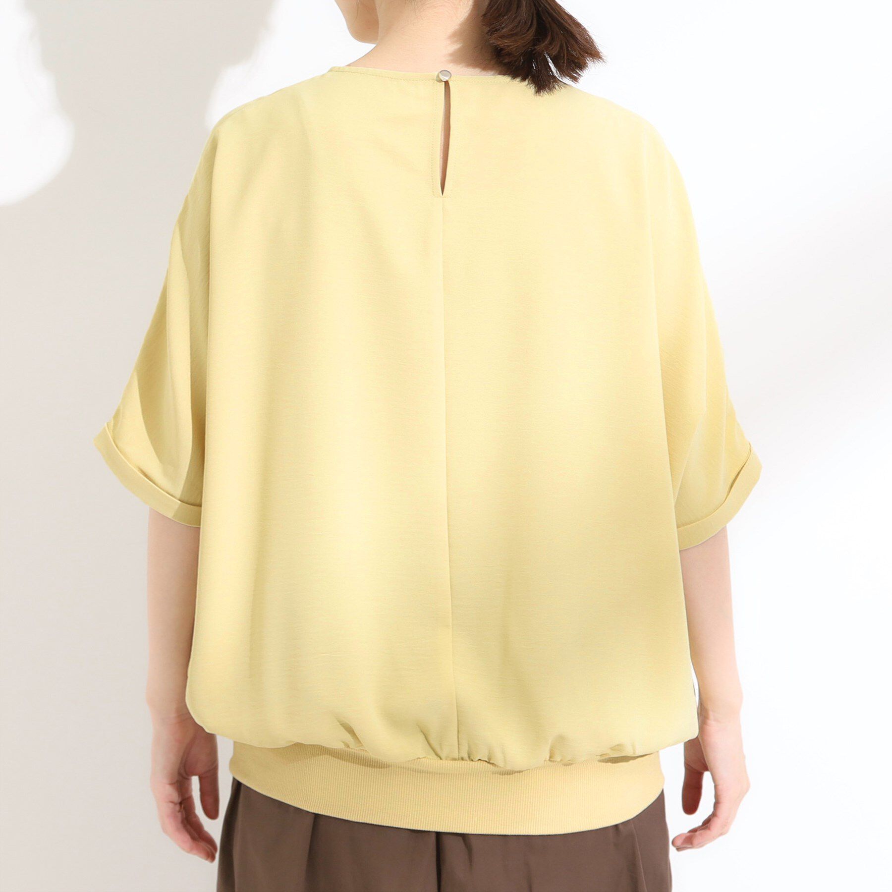 SHOO･LA･RUE「【洗濯後しわになりにくい】さらっとタッチの 5分袖ドルマンブラウス」|シャツ・ブラウス|