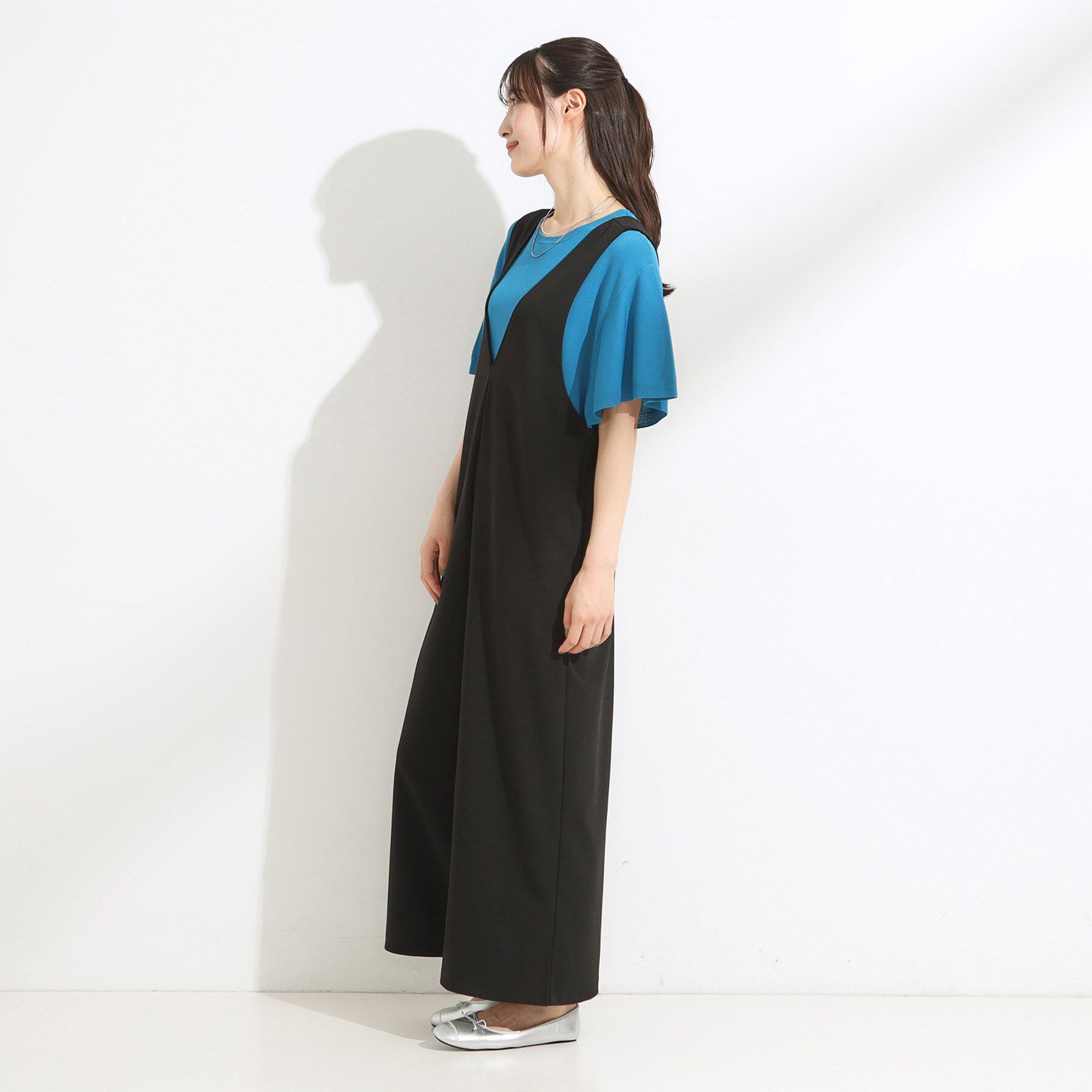 SHOO･LA･RUE「【前後2WAY/洗える】さらっと着られるサロペット」|オールインワン|