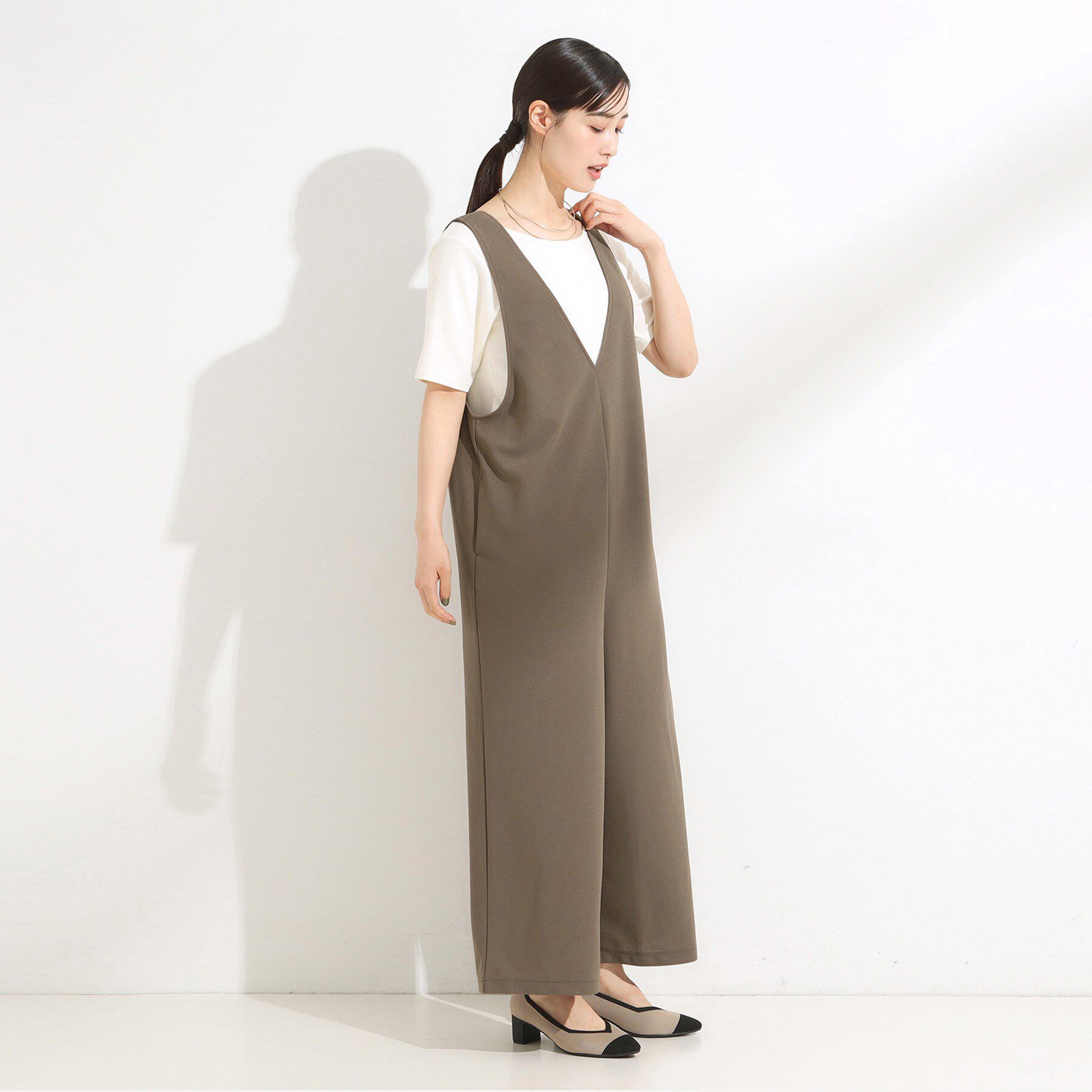 SHOO･LA･RUE「【前後2WAY/洗える】さらっと着られるサロペット」|オールインワン|