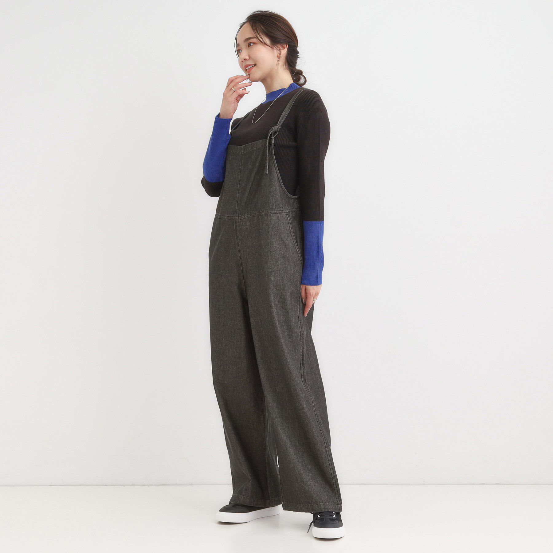 SHOO･LA･RUE「【S-LL】大人のための デニムサロペット」|オールインワン|