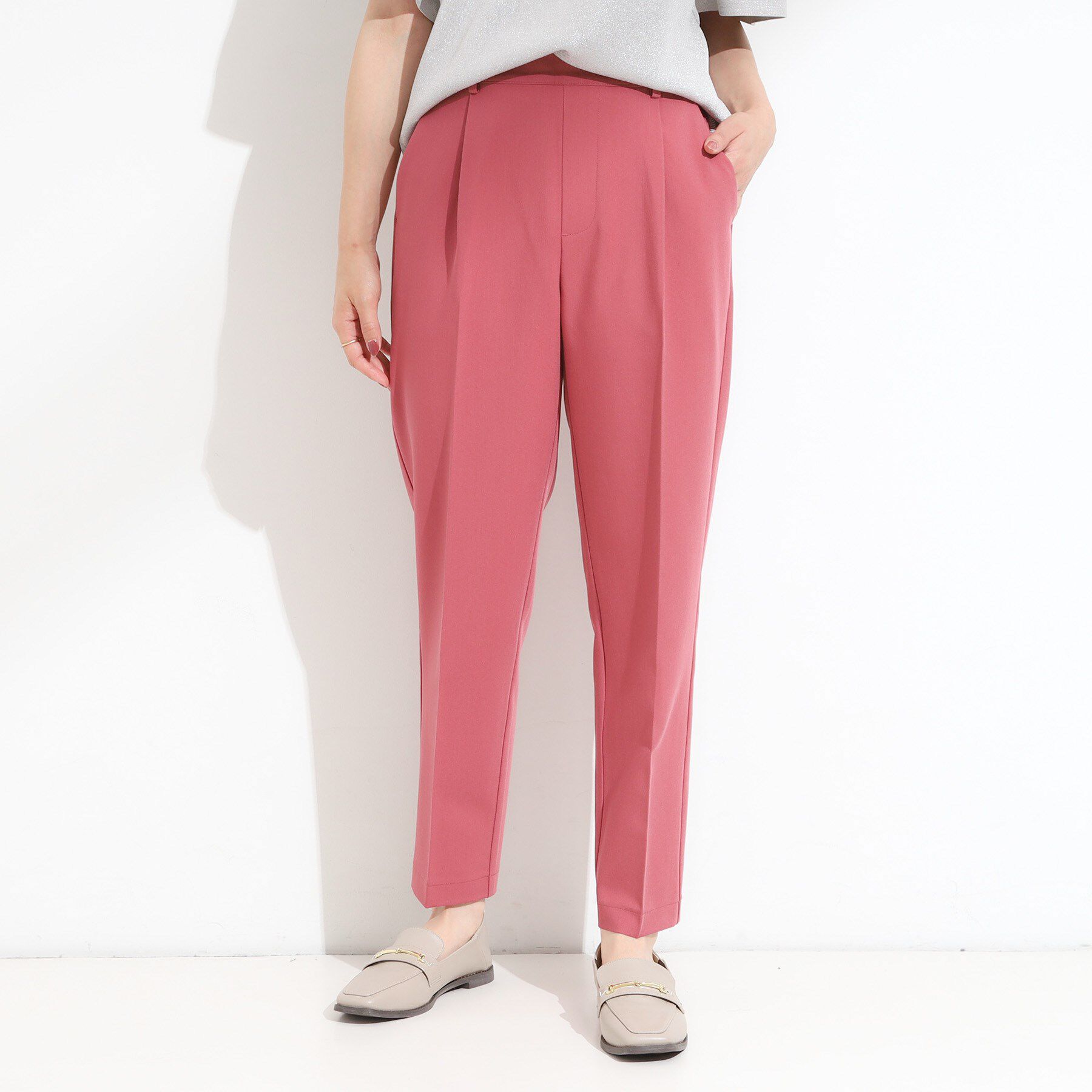 SHOO･LA･RUE「【洗える/SS-LL/美脚シルエット】すっきりきれい見え テーパードパンツ」|その他|