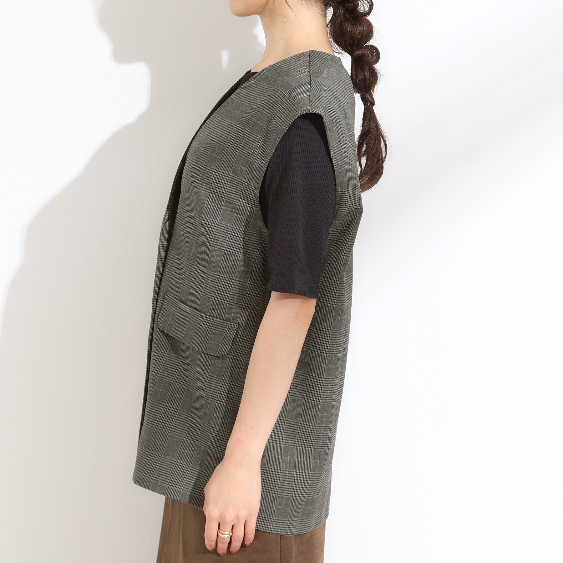 SHOO･LA･RUE「【S-LL/セットアップ可/洗濯後しわになりにくい】ダブルベスト」|ベスト・ジレ|