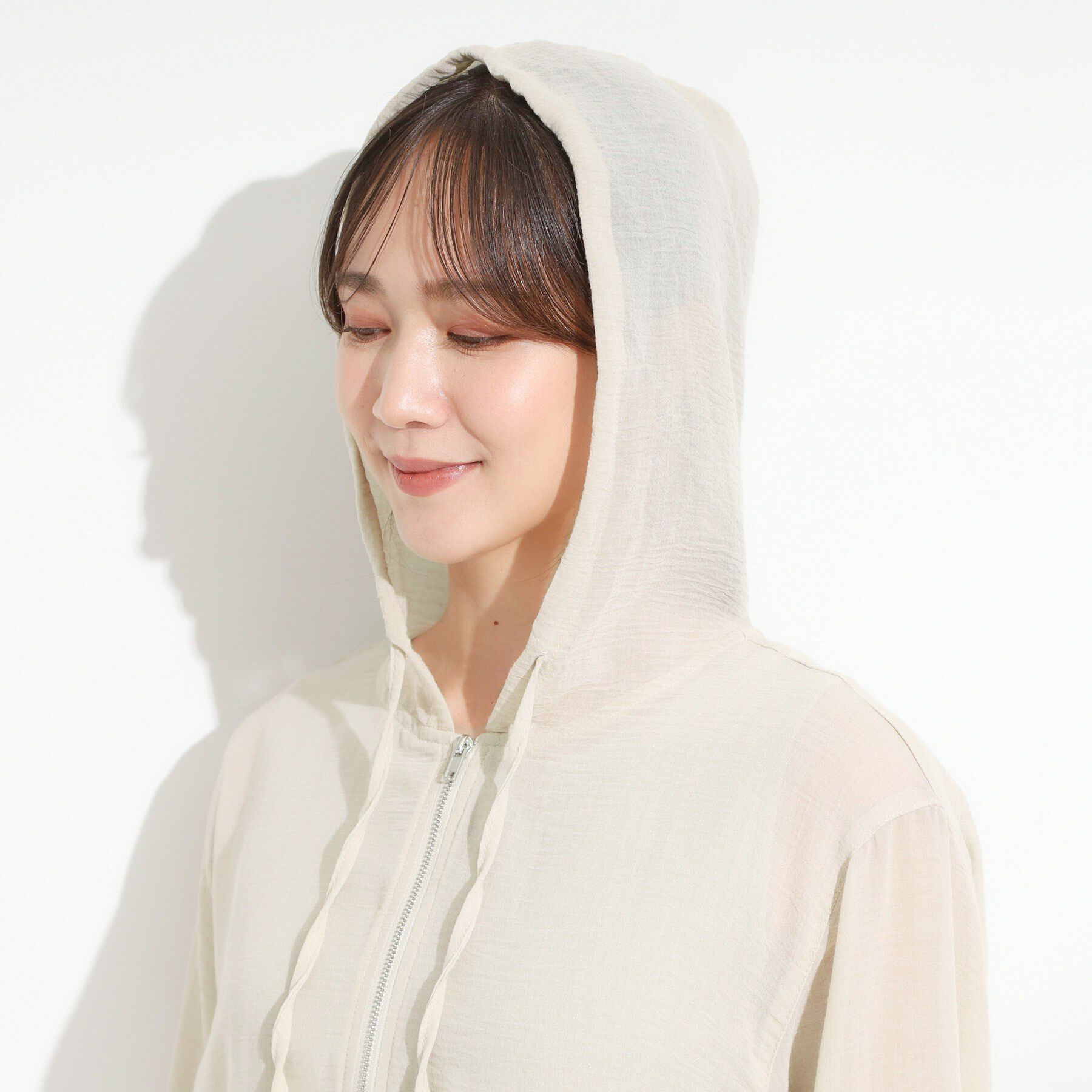 SHOO･LA･RUE「【S-LL】柔らかシアーでこなれるフーディブルゾン」|ブルゾン・スタジャン|