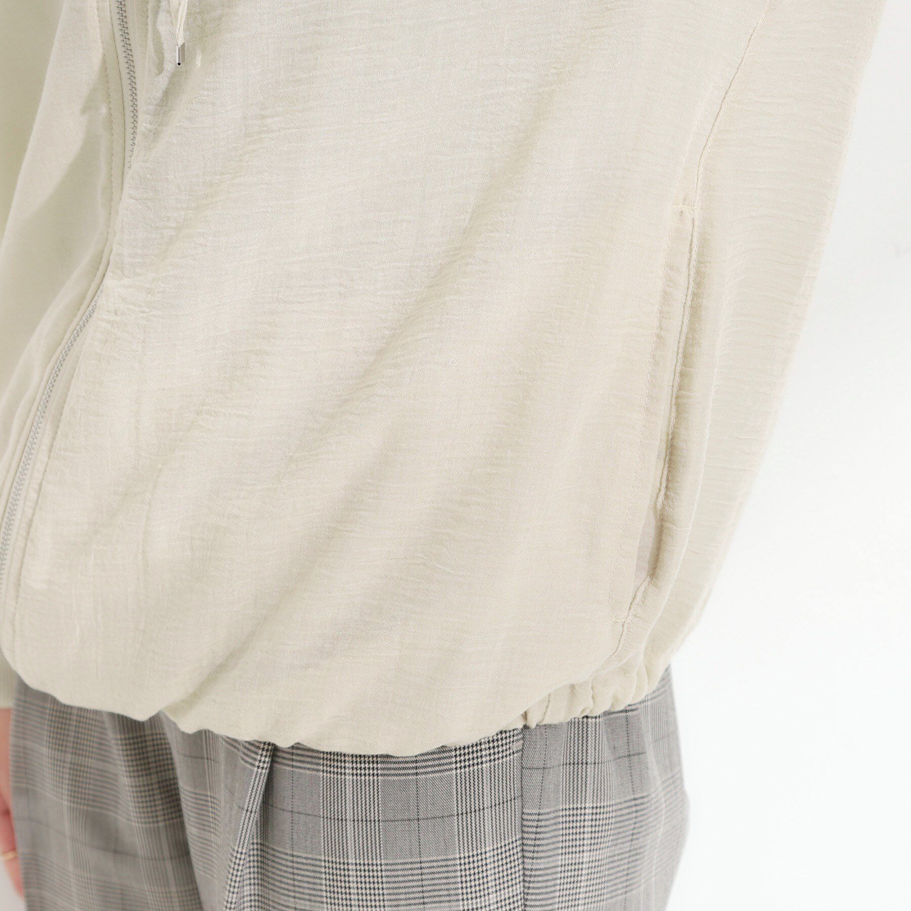 SHOO･LA･RUE「【S-LL】柔らかシアーでこなれるフーディブルゾン」|ブルゾン・スタジャン|