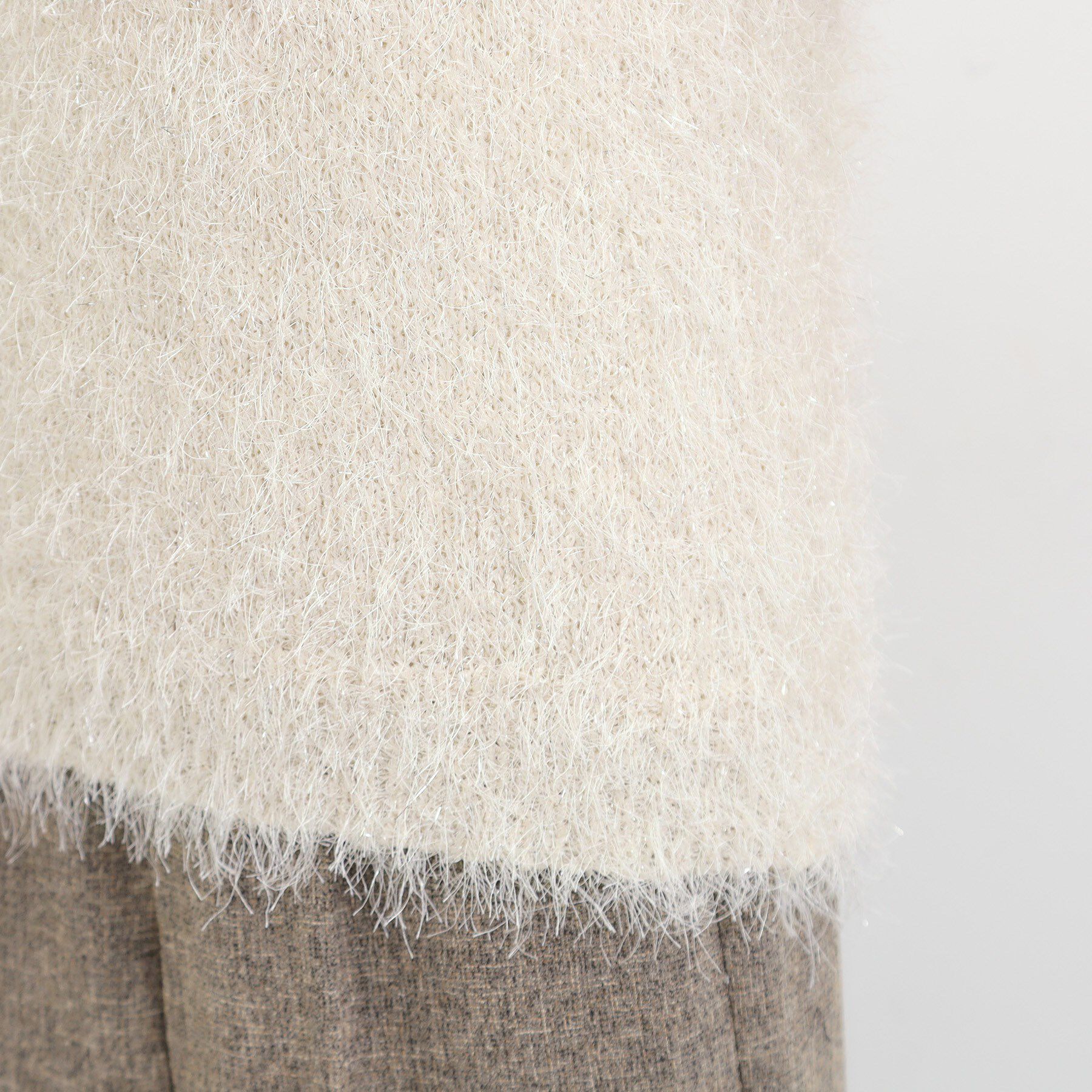 SHOO･LA･RUE「【2点セット/S-LL】大人のフェミニンカジュアルに ラメシャギーニットベスト+ロンT」|ニット・セーター|