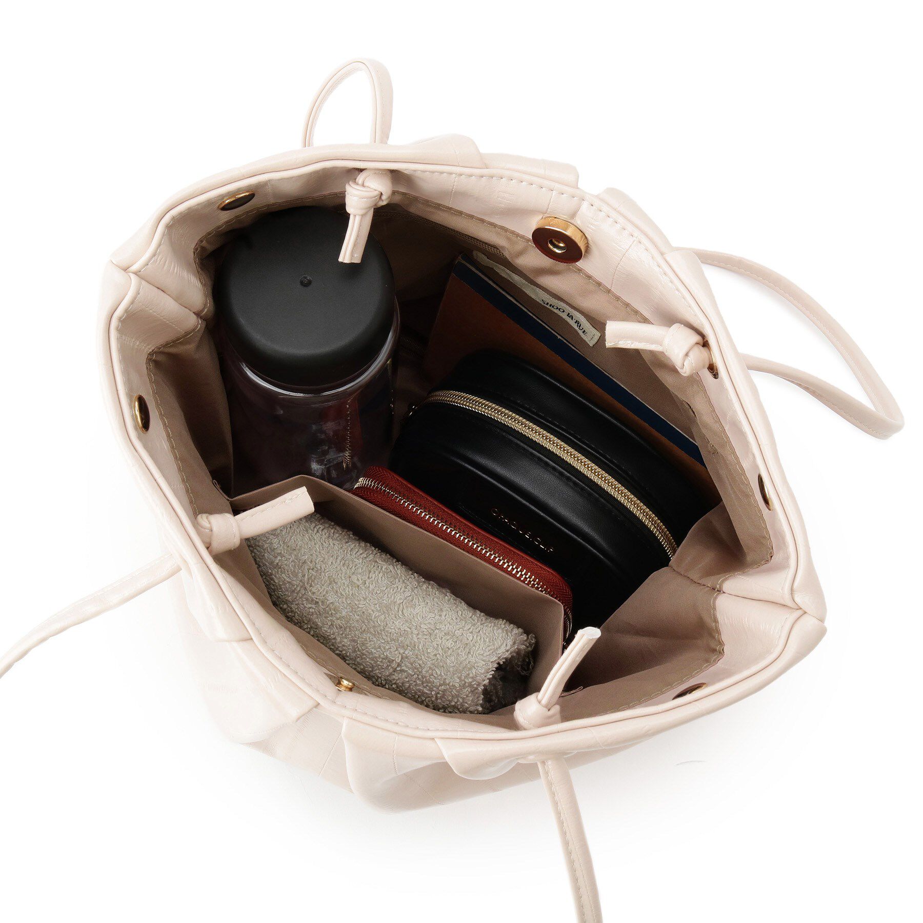 SHOO･LA･RUE「イールレザー風サイドスナップトートバッグ」|トートバッグ|