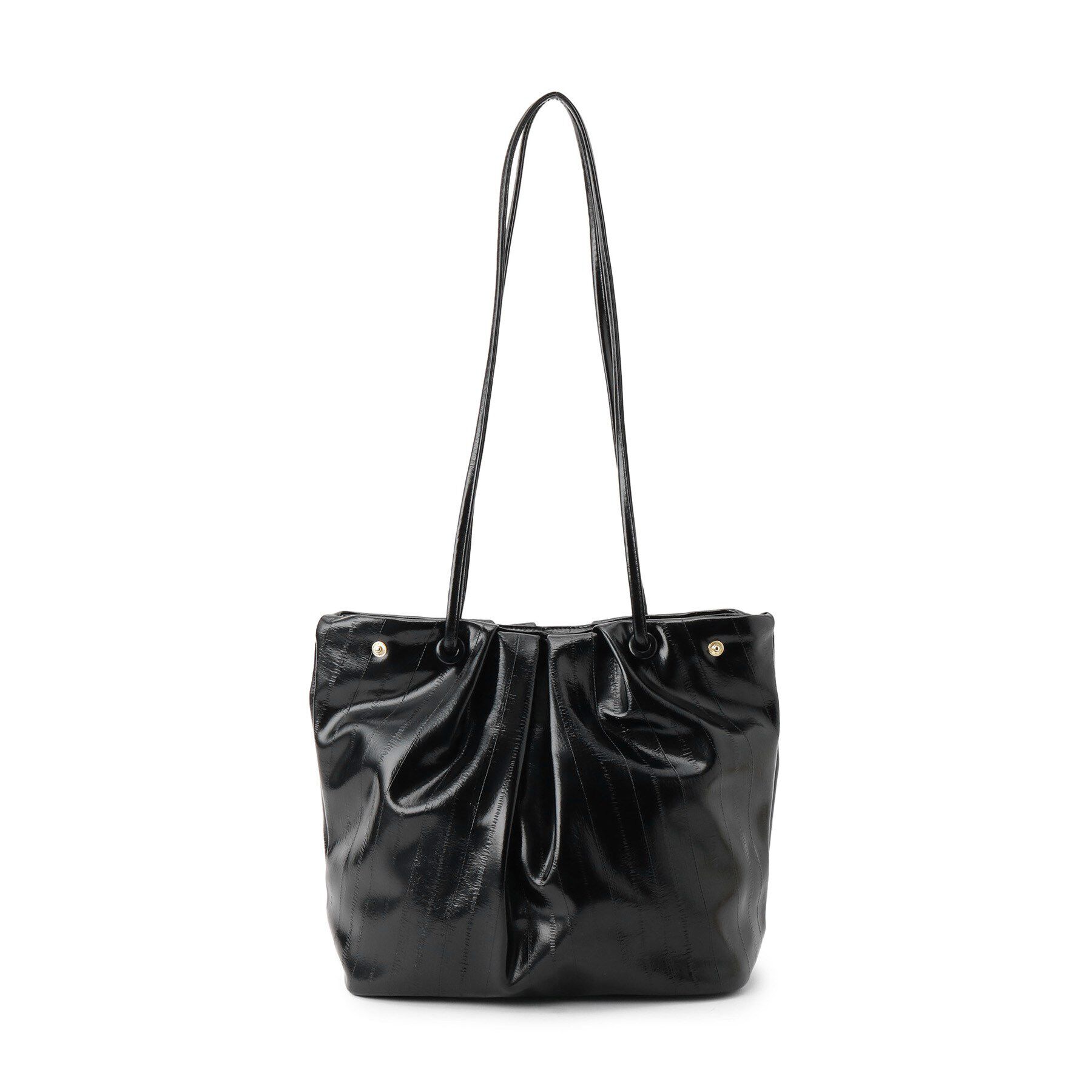 SHOO･LA･RUE「イールレザー風サイドスナップトートバッグ」|トートバッグ|