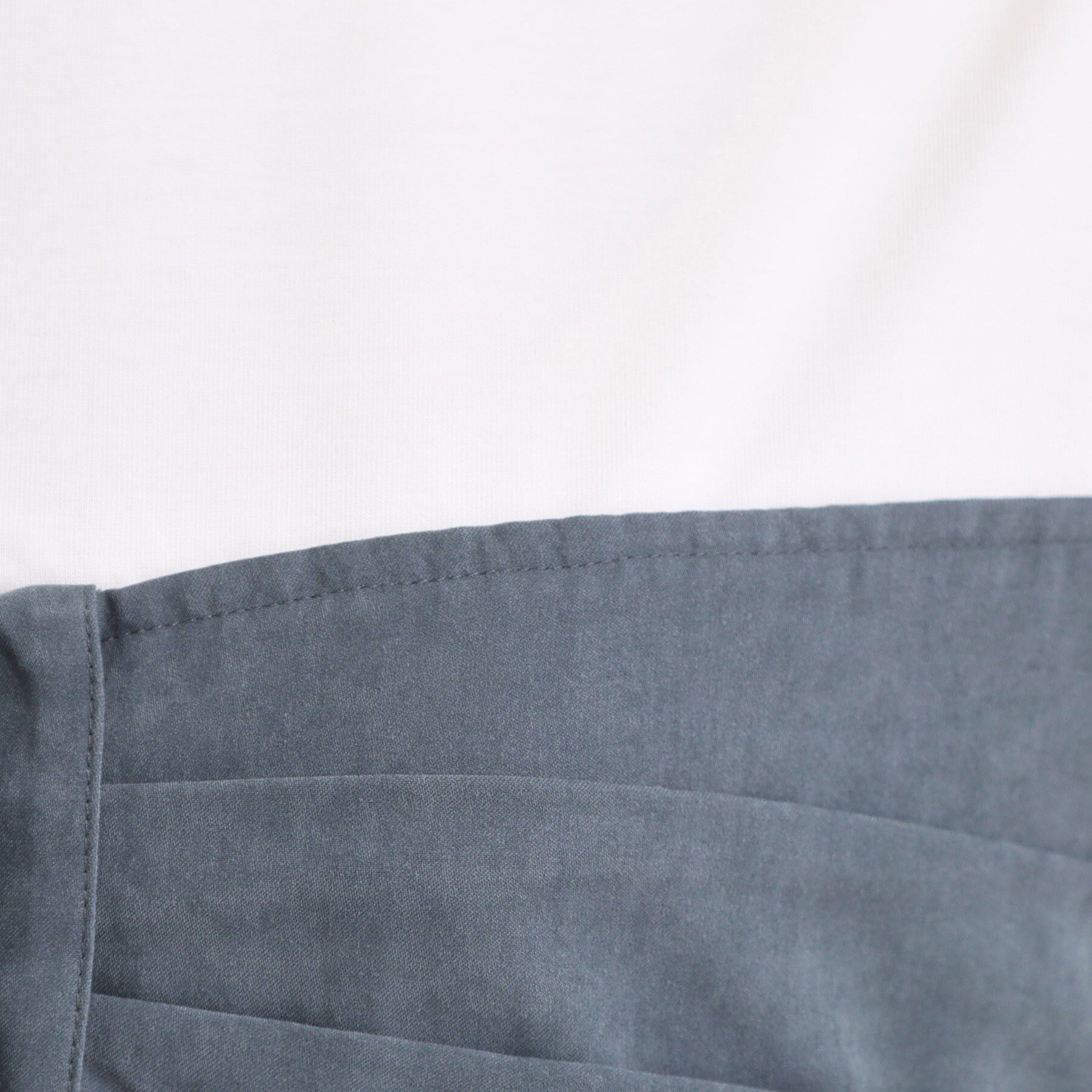 SHOO･LA･RUE「【S-LL】気になるウエストもさり気なくカバー リボン風ドッキングトップス」|Tシャツ・カットソー|