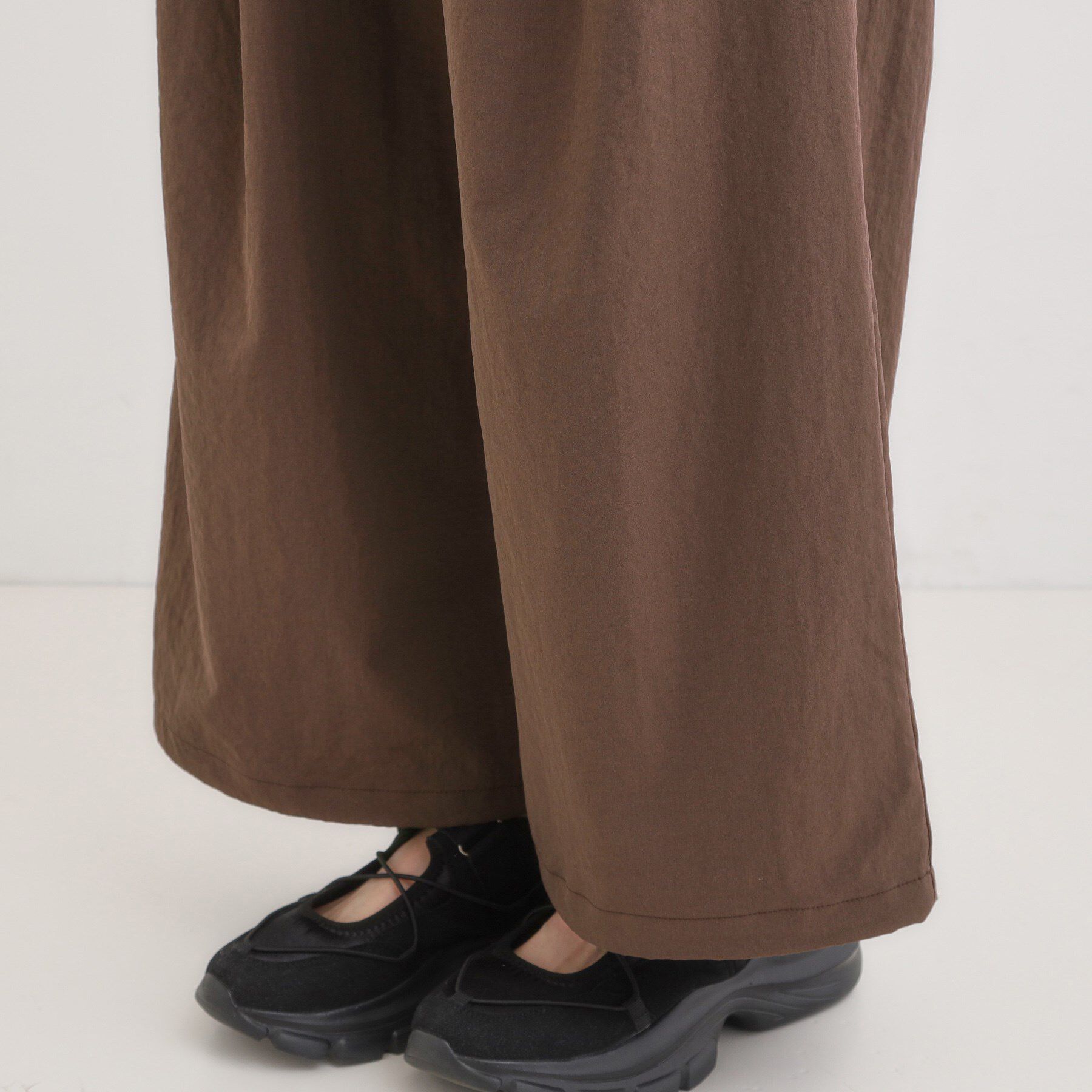 SHOO･LA･RUE「【2WAY/S-LL】シルエット変化を楽しめる ドロスト ワイドカーブパンツ」|その他|