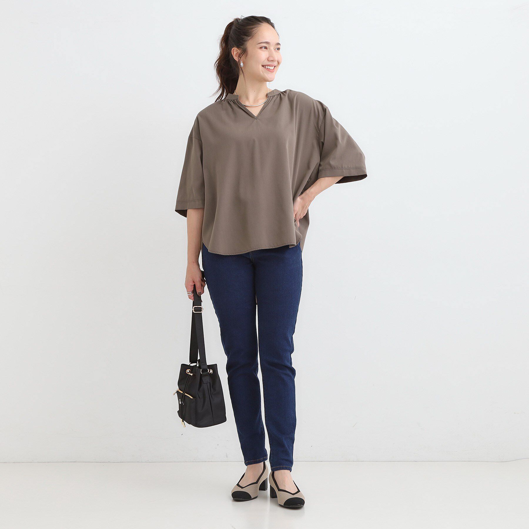 SHOO･LA･RUE「【SS-LL】ストレッチ デニムスキニーパンツ」|デニム|