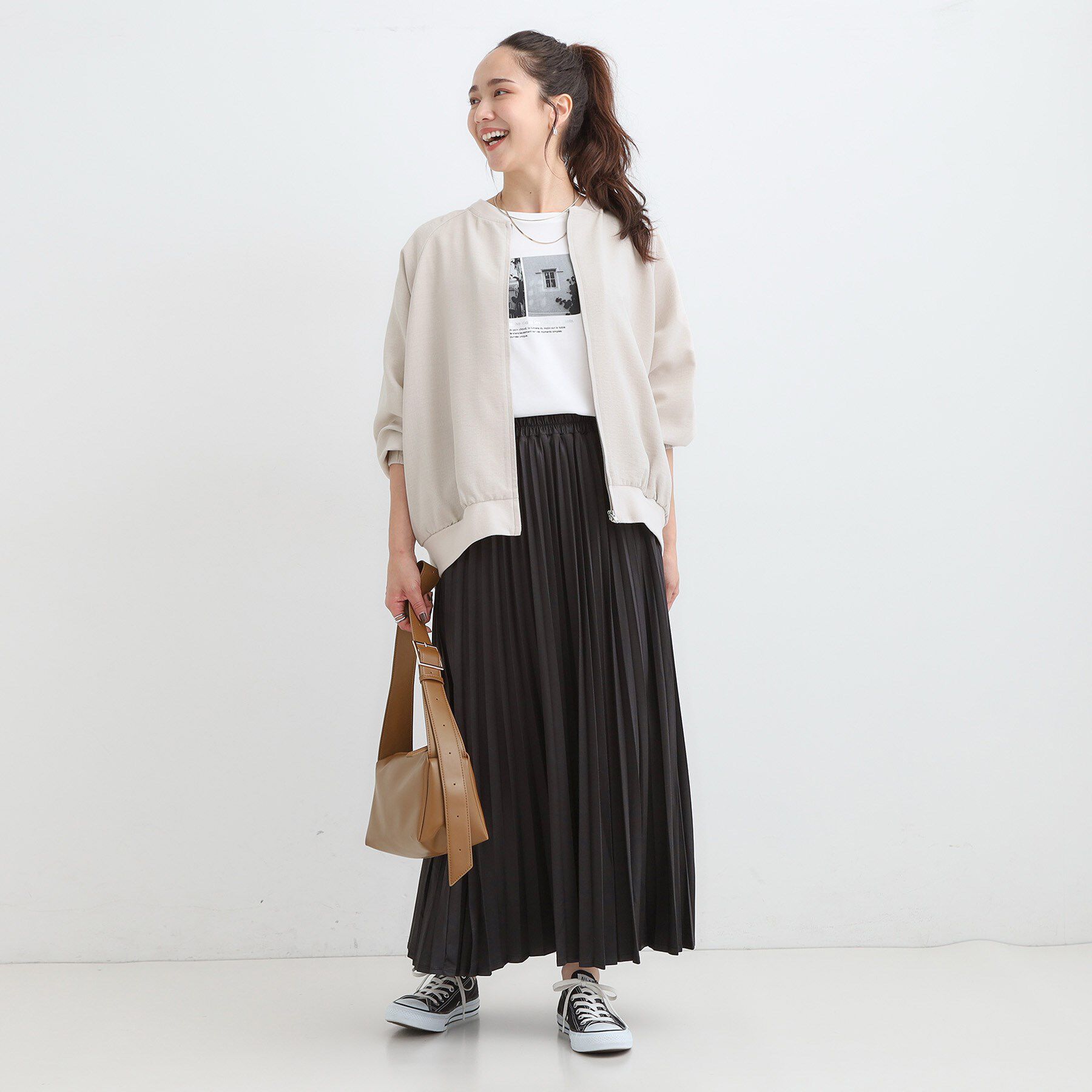 SHOO･LA･RUE「【洗濯機可/S-LL】さっと羽織れる 軽量リブブルゾン」|ブルゾン・スタジャン|