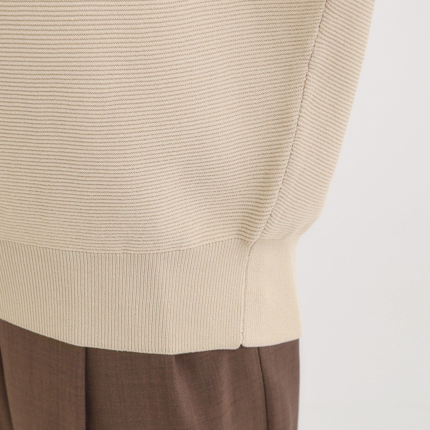 SHOO･LA･RUE「【洗える/毛玉になりにくい/UV】 ガータードルマン 7分袖ニット」|ニット・セーター|