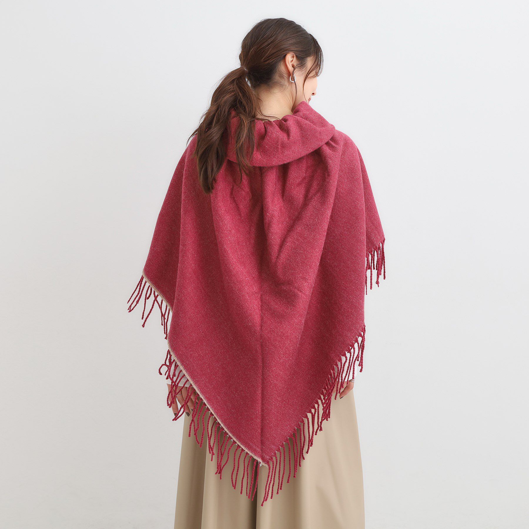 SHOO･LA･RUE「【リバーシブル】心もほっこり アニマル柄ポンチョ」|ポンチョ・ケープ|