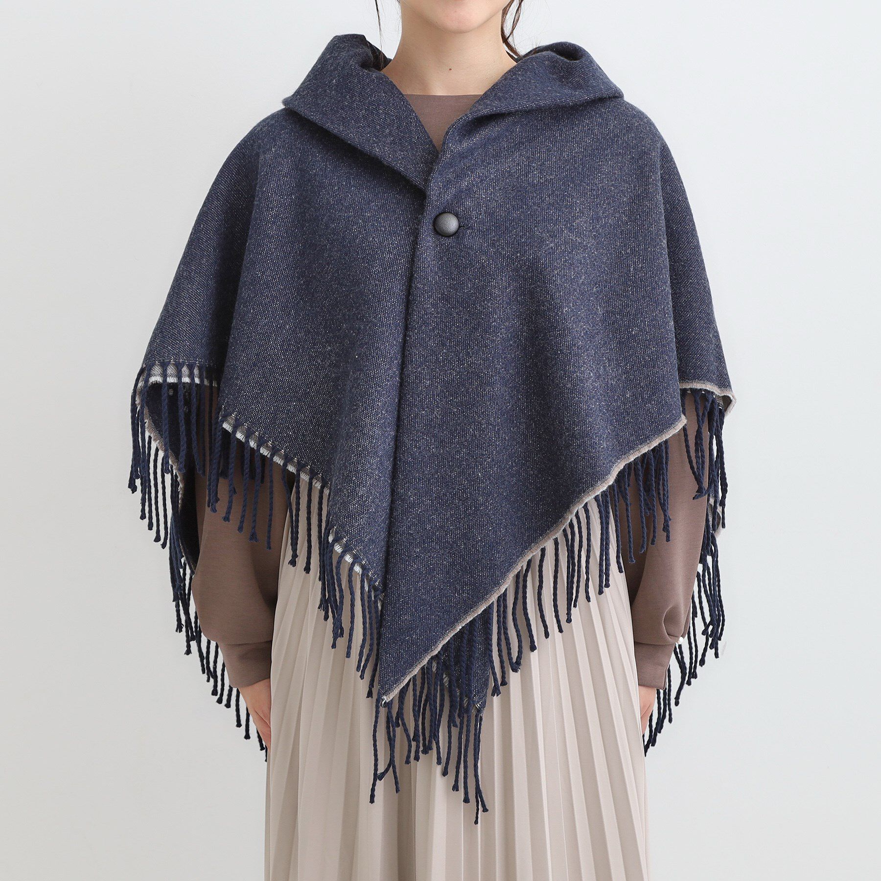 SHOO･LA･RUE「【リバーシブル】心もほっこり アニマル柄ポンチョ」|ポンチョ・ケープ|